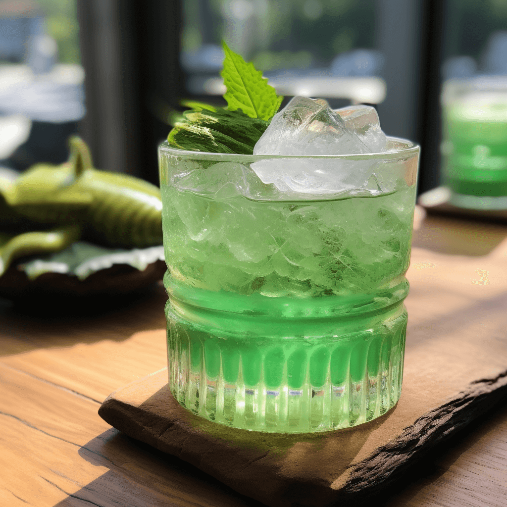 The Alligator Bait cocktail is a bold and daring mix of flavors. It is sweet, sour, and slightly spicy, with a strong kick from the alcohol. The combination of melon liqueur, pineapple juice, and jalapeño creates a unique and exciting taste experience.