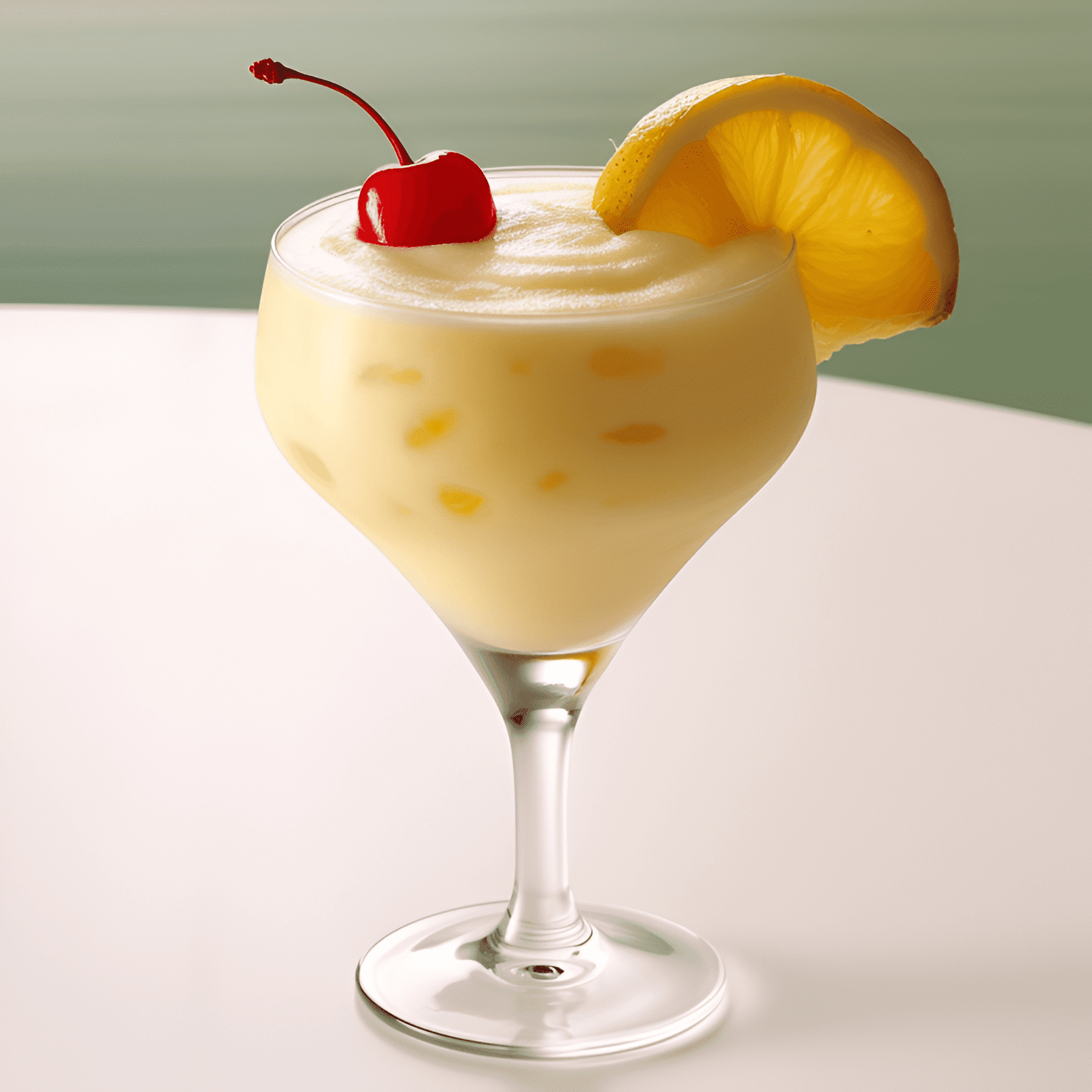 The Banana Daiquiri has a sweet, creamy, and fruity taste with a hint of tartness from the lime juice. It's a well-balanced cocktail that combines the tropical flavors of banana and rum with the refreshing citrus notes of lime.