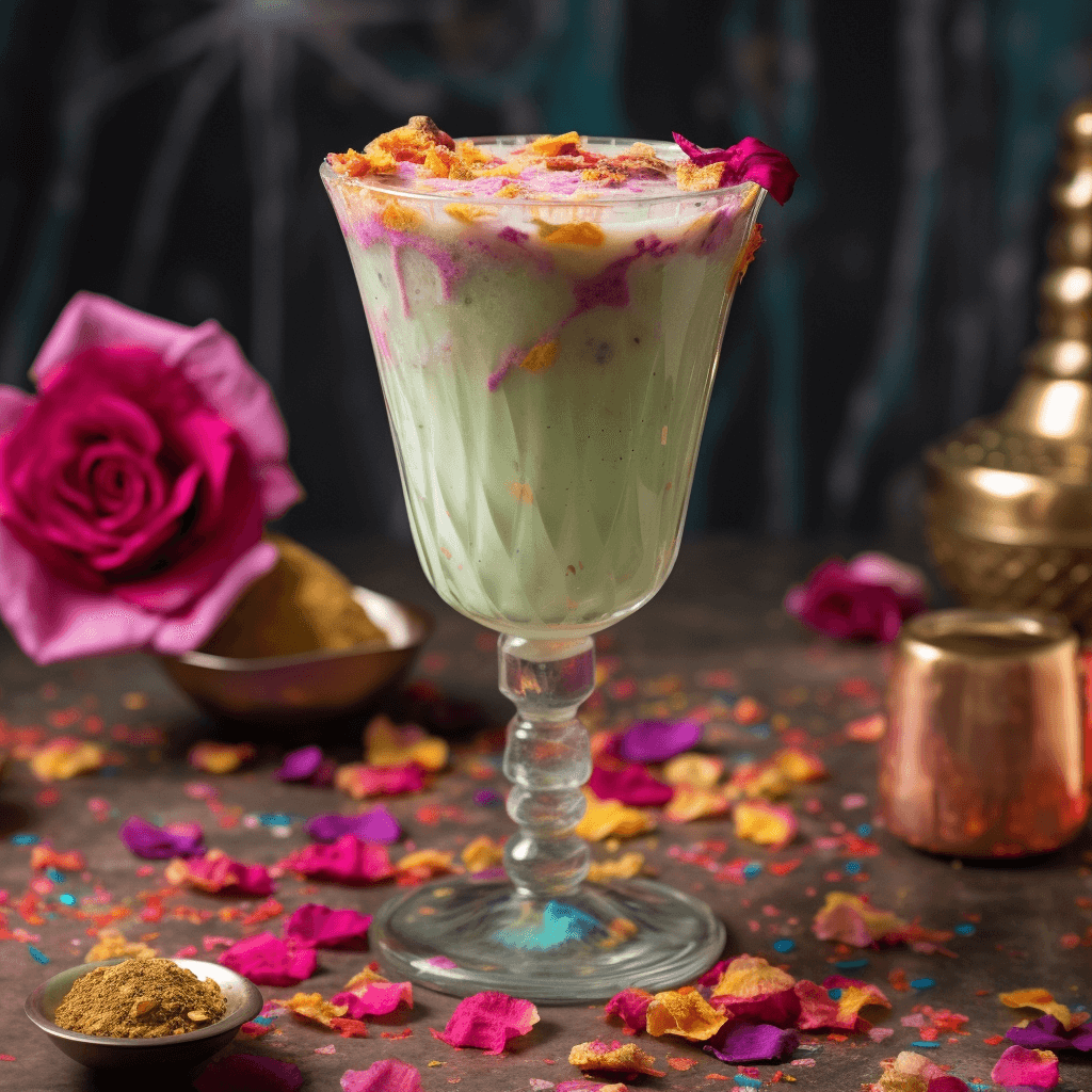Bhang Lassi Cocktail Recipe - Bhang Lassi has a rich and creamy taste, with a hint of sweetness from the sugar and honey. The spices, such as cardamom and cinnamon, add a warm and aromatic flavor, while the cannabis leaves provide a subtle herbal undertone. The addition of rum in this alcoholic version adds a smooth and slightly sweet taste, making it a well-balanced and enjoyable cocktail.