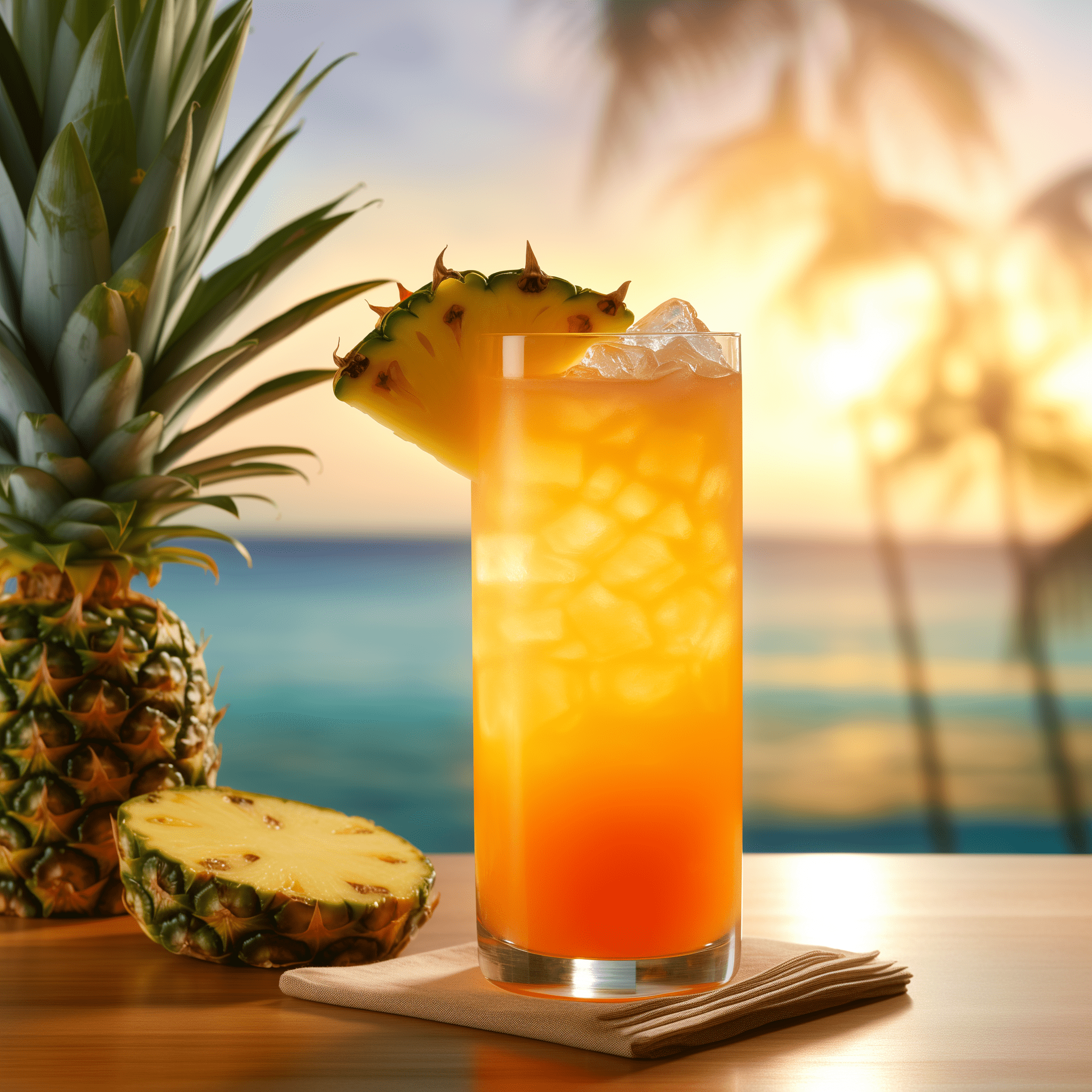 Bikini Bottom Cocktail Recipe - The Bikini Bottom cocktail is a sweet and fruity concoction with a tropical twist. The mango and pineapple rums provide a smooth, sugary base with a hint of Caribbean flair, while the orange and papaya juices add a refreshing zest and a velvety texture to the drink.