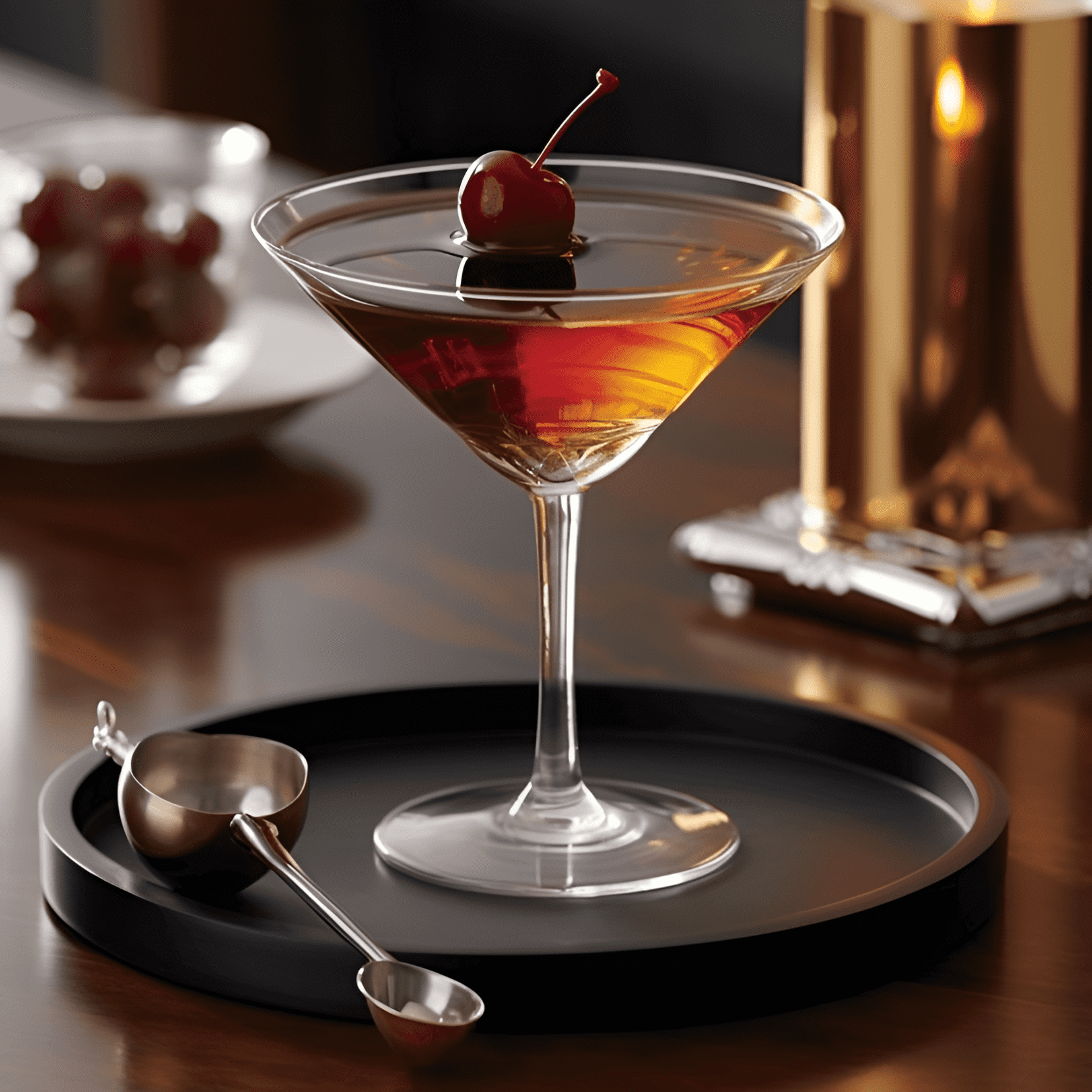 Black Manhattan Cocktail Recipe - The Black Manhattan has a rich, bittersweet taste with a smooth, velvety texture. The combination of rye whiskey and Averna amaro creates a complex flavor profile with notes of caramel, chocolate, and herbs. The addition of bitters adds depth and a slight spiciness to the drink.