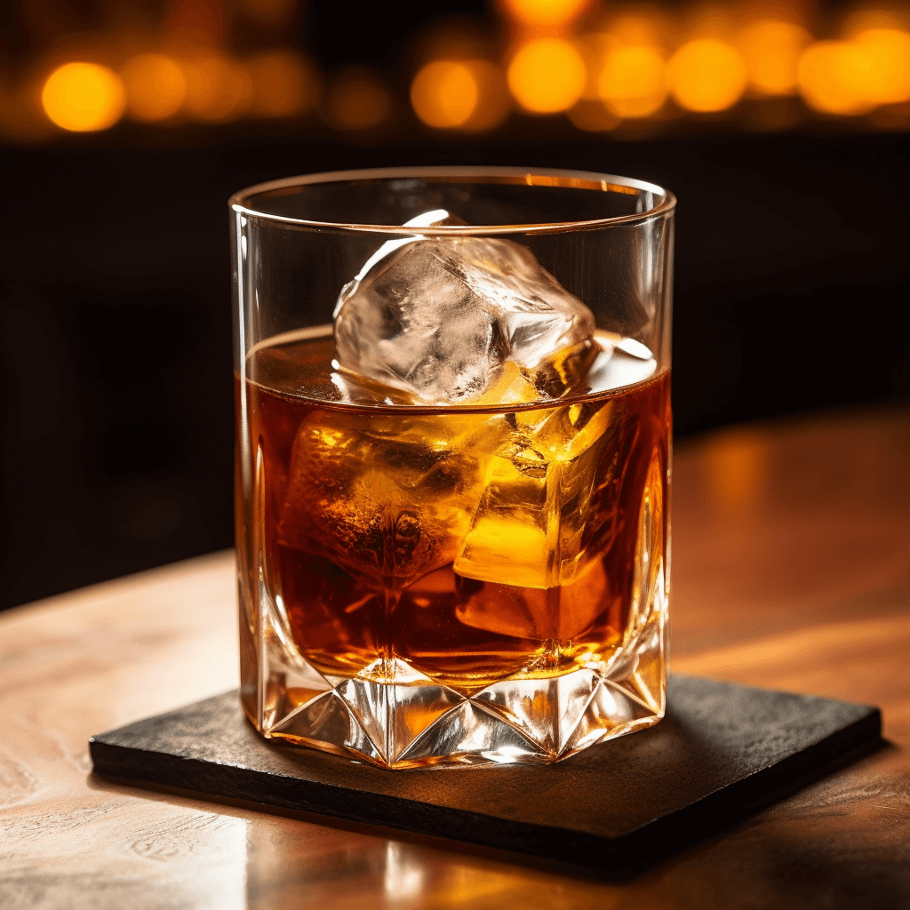 Black Tooth Grin Cocktail Recipe - The Black Tooth Grin has a bold, strong, and slightly sweet taste with a hint of bitterness. The combination of whiskey and cola gives it a robust and full-bodied flavor, while the splash of amaretto adds a touch of sweetness and nuttiness.