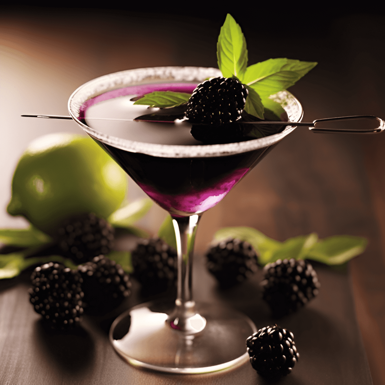 Blackberry Sage Martini Cocktail Recipe - This cocktail is a delightful blend of sweet, tart, and herbal flavors. The blackberries provide a sweet and slightly tart taste, while the sage adds a subtle earthy and peppery flavor. The vodka gives it a strong kick, but the sweetness of the blackberries and the simple syrup balance it out perfectly.