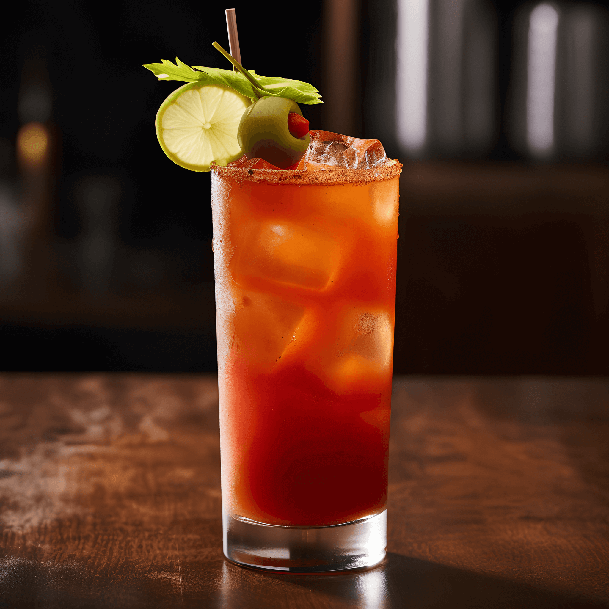 The Bloody Mary is a savory, spicy, and tangy cocktail with a strong tomato flavor. The vodka adds a subtle kick, while the Worcestershire and hot sauce provide a complex depth of flavor. The lemon juice adds a touch of acidity, and the celery salt and black pepper give it a slight earthiness.