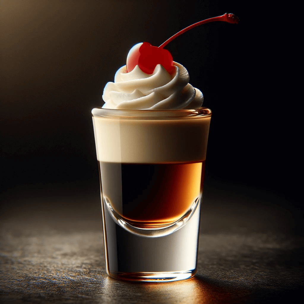 Le cocktail Blowjob est crémeux, doux et légèrement noisetté. La combinaison de la crème irlandaise Baileys et de l'Amaretto lui confère une saveur riche, semblable à un dessert, équilibrée par la légèreté de la crème fouettée.