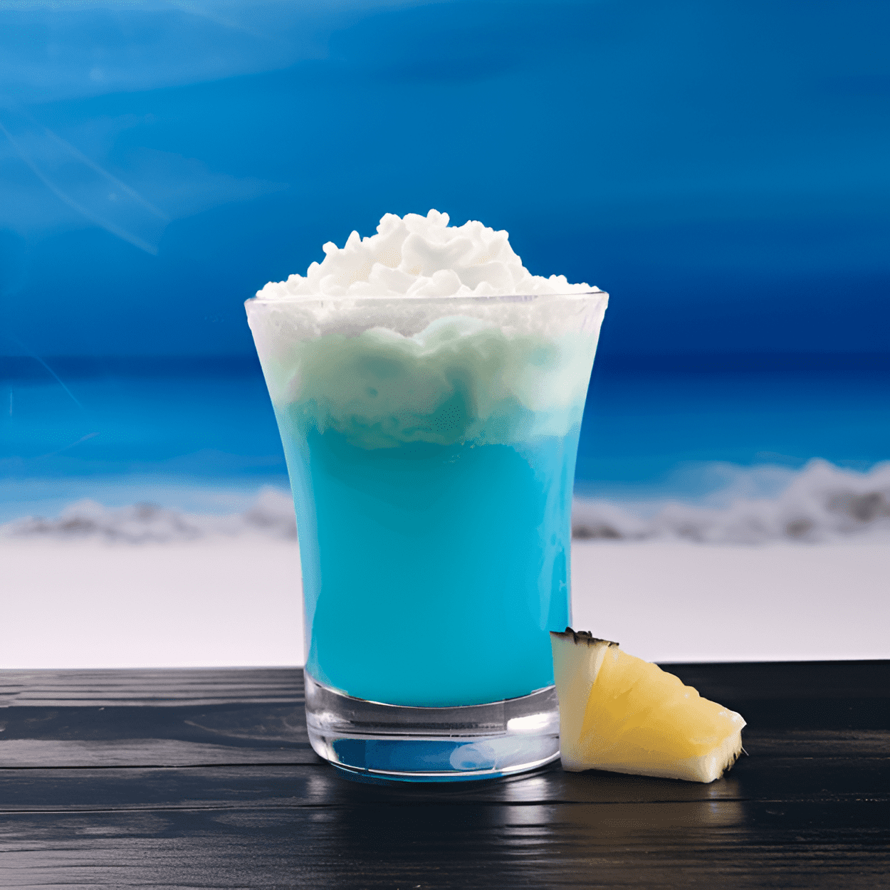 Blue Scooby Snack Cocktail Recipe - The Blue Scooby Snack is a sweet and creamy cocktail with a hint of tropical fruit flavors. The combination of coconut rum, blue curacao, and pineapple juice gives it a fruity and refreshing taste, while the cream adds a rich and smooth texture. The sweetness of the drink is balanced by the tartness of the pineapple juice, making it a delightful and balanced cocktail.