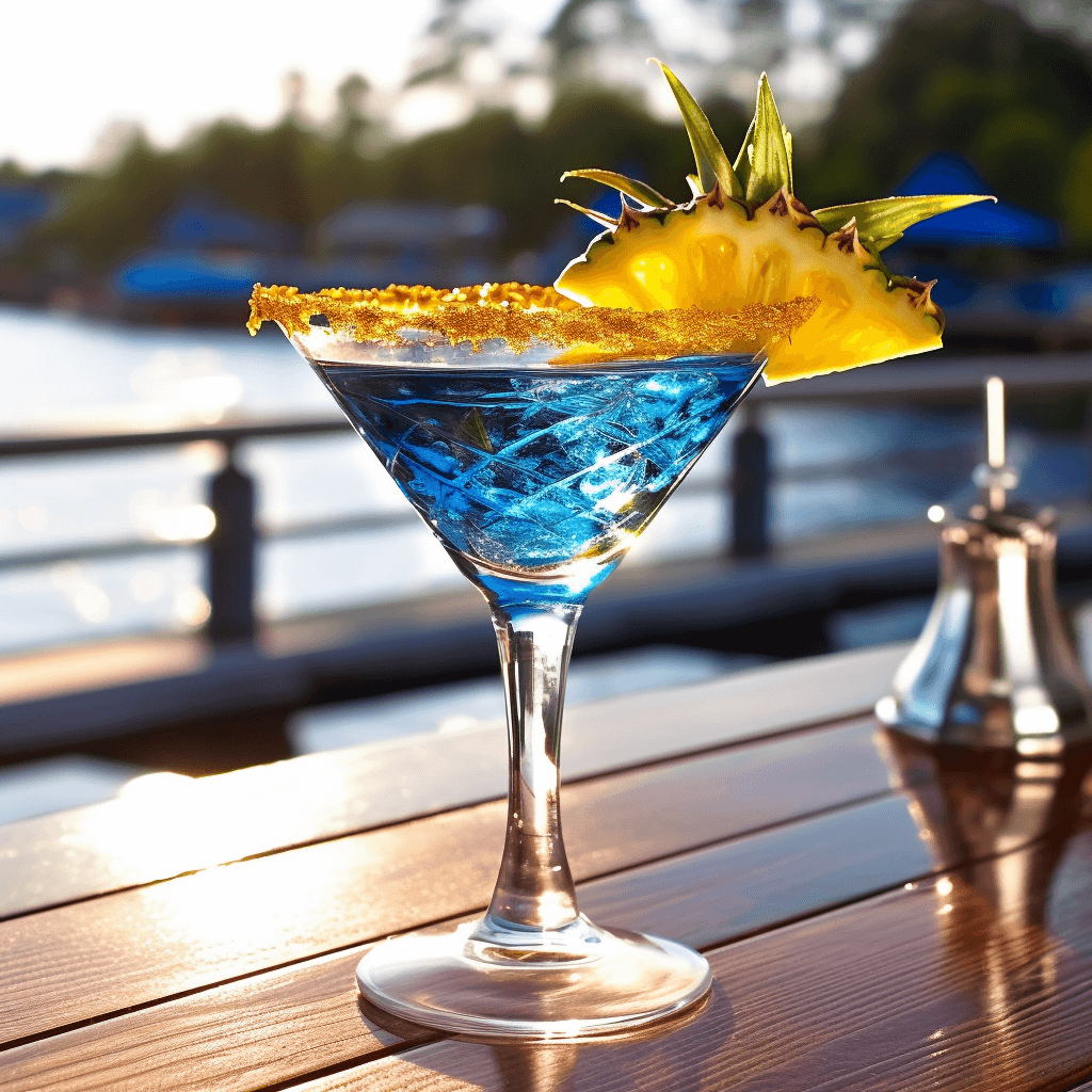 Blue Sea Martini Cóctel Receta - El Blue Sea Martini tiene un equilibrio delicioso de sabores dulces y ácidos, con un toque de frutas tropicales. El cóctel es suave, refrescante y fácil de beber, lo que lo hace perfecto para las cálidas noches de verano.