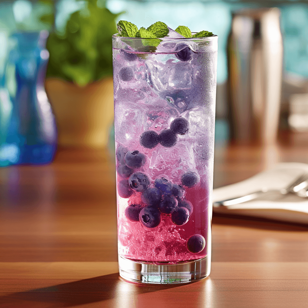 The Blueberry Mojito has a sweet and tart flavor profile, with the freshness of mint and lime, and a subtle hint of rum. It's a well-balanced, light, and refreshing cocktail.