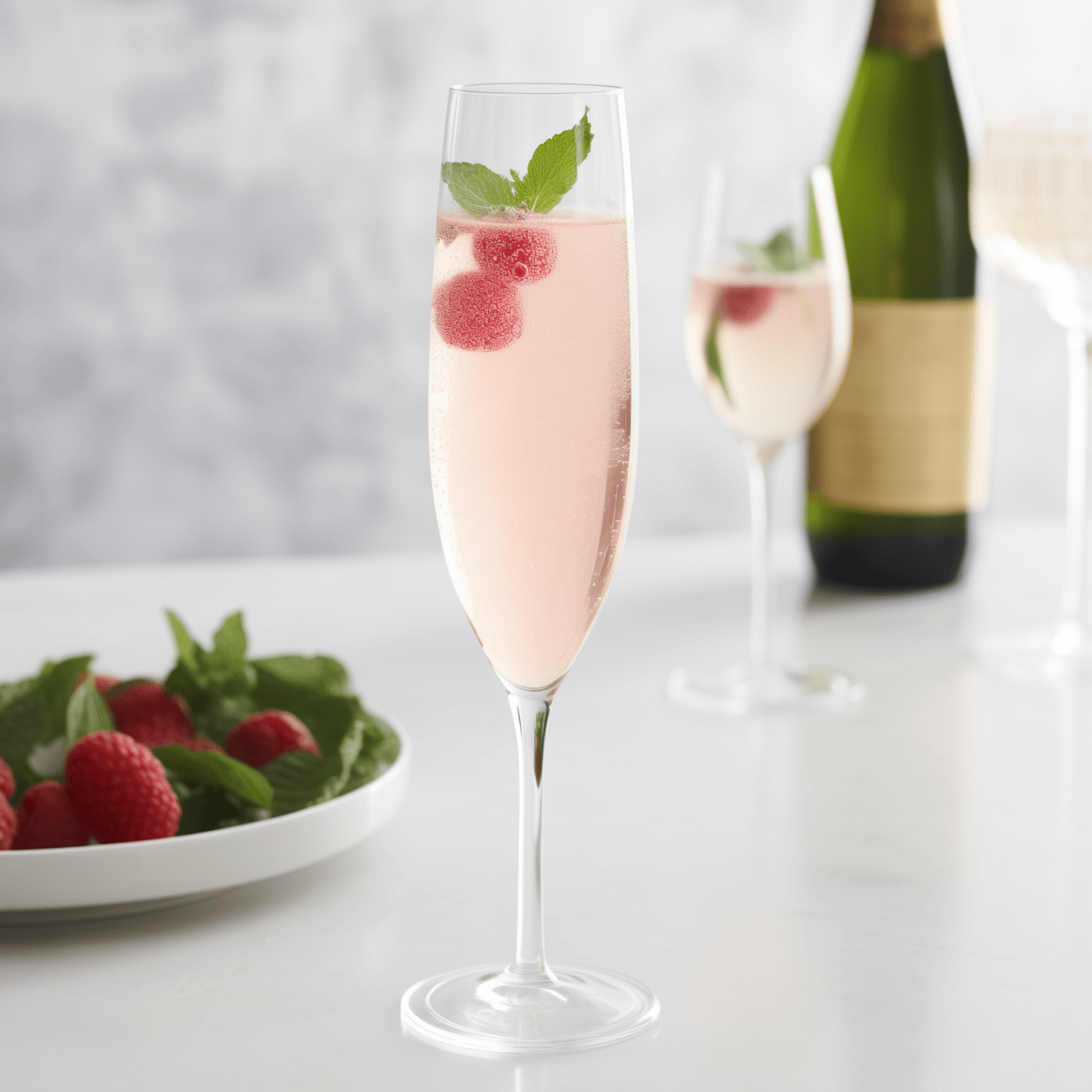 The Blushing Bride cocktail is a delightful balance of sweet and sour. The raspberry mix adds a fruity sweetness, which is perfectly balanced by the tartness of the sweet & sour mix. The vodka gives it a bit of a kick, while the champagne or prosecco adds a bubbly, festive touch.