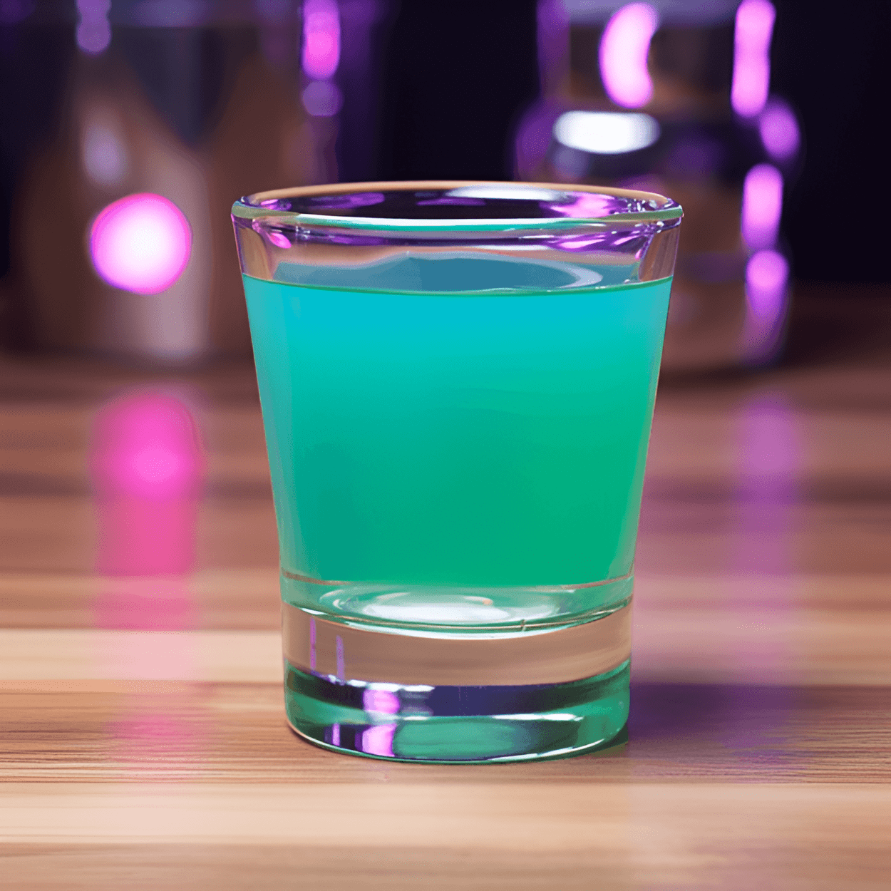Bubblegum Shooter Cocktail Recipe - The Bubblegum Shooter is incredibly sweet, with a strong fruity flavor that's reminiscent of bubblegum. It's light and easy to drink, with a smooth, creamy texture. The banana liqueur adds a tropical note, while the cream and blue curacao create a rich, velvety mouthfeel.