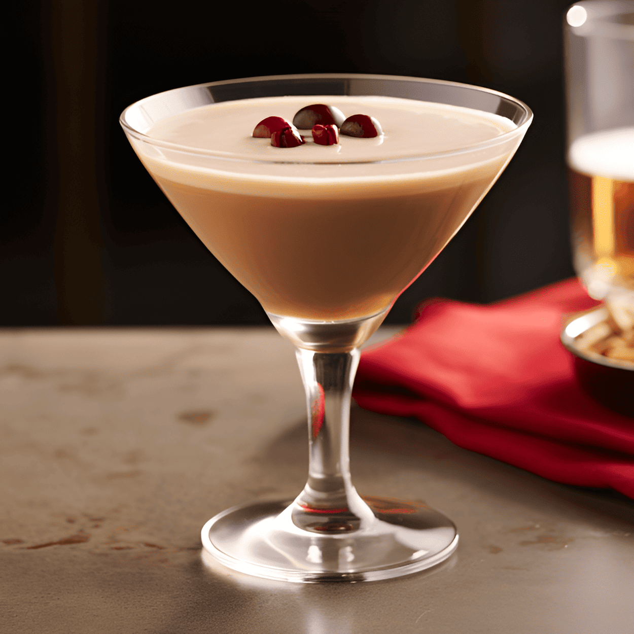 Buttered Toffee Cocktail Recipe - The Buttered Toffee cocktail is a delightful blend of sweet, creamy, and rich flavors. The taste of toffee is prominent, complemented by the smoothness of cream and the warmth of whiskey. It's a decadent drink, with a buttery texture and a hint of vanilla.