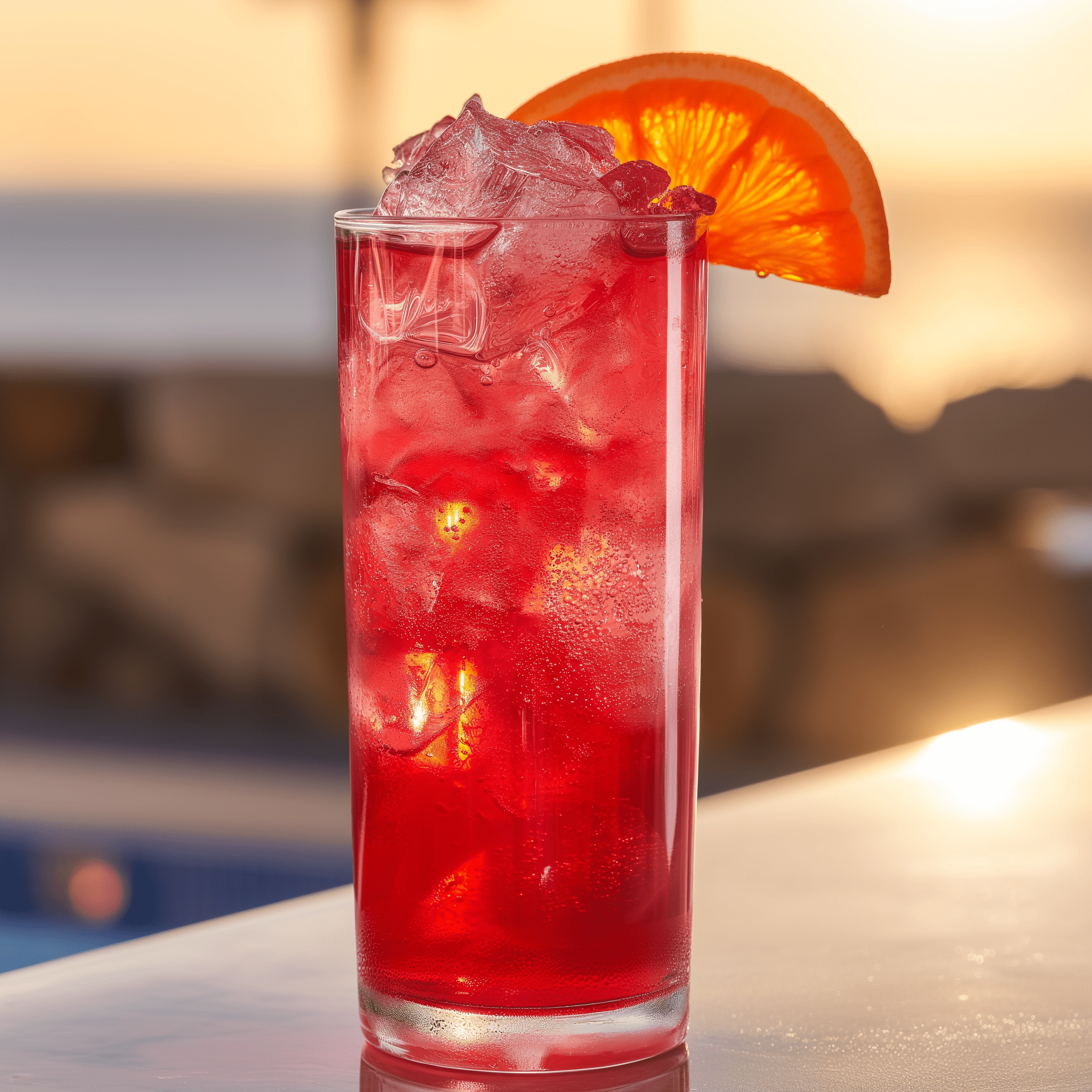 Campari Tonic Cocktail Recipe - The Campari Tonic has a distinctly bitter and herbal taste with a hint of sweetness from the Campari. The tonic water adds a quinine bitterness and a fizzy texture that lightens the drink. It's a balanced mix of bitter, sweet, and bubbly.