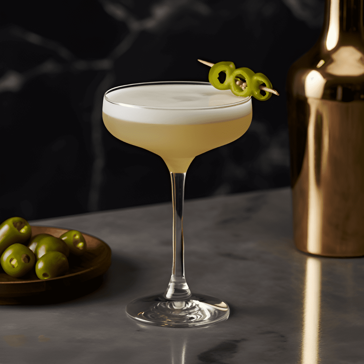 Caresha Please Cocktail Recipe - The Caresha Please is a cocktail with a spicy kick. It has a strong, robust flavor with a hint of sweetness. The heat from the jalapeno is balanced by the sweetness of the pineapple juice, making it a well-rounded cocktail.