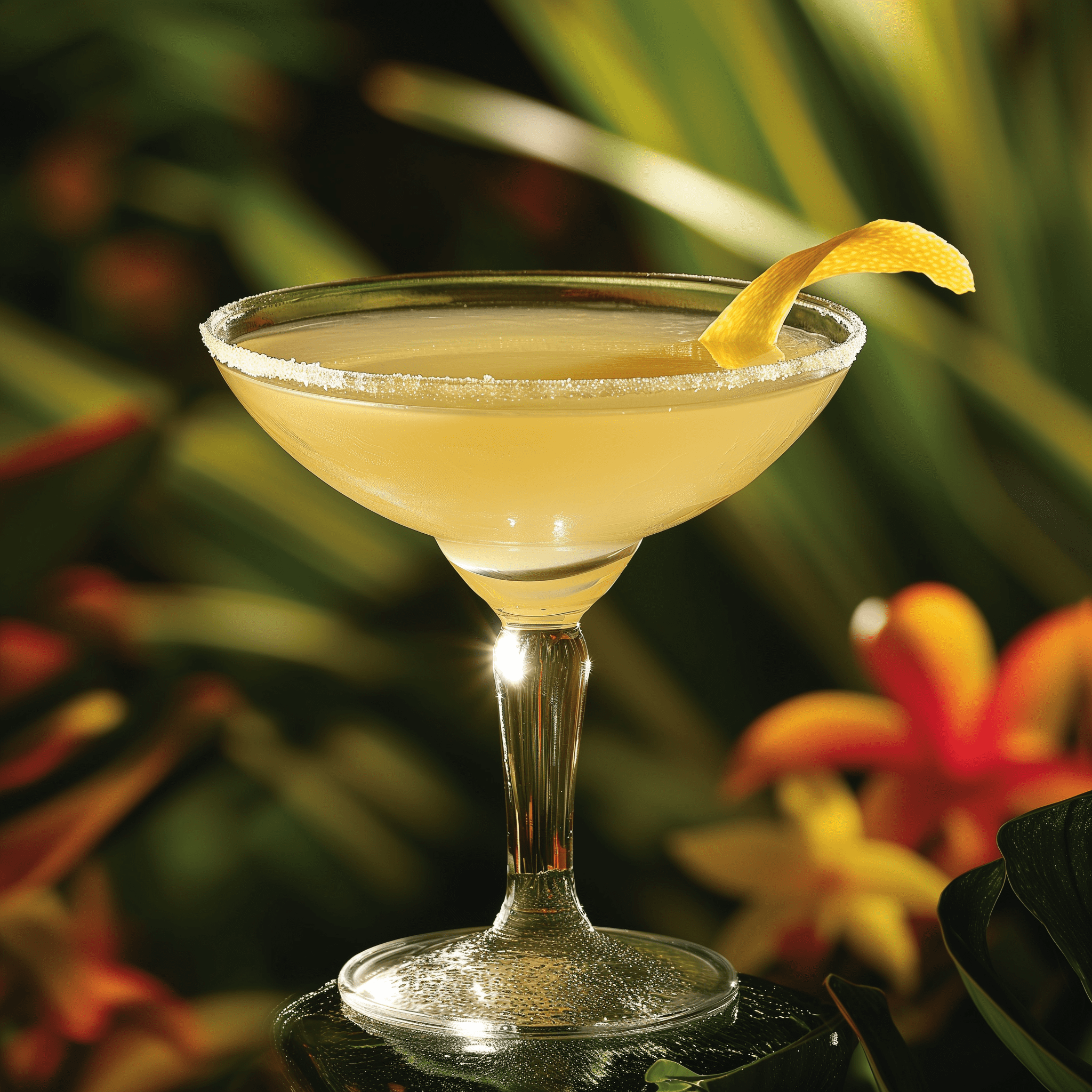Caribbean Zest Cocktail Recipe - The Caribbean Zest is a delightful blend of sweet and sour, with the Cointreau providing a smooth orange backdrop to the zesty lemon juice. The Mount Gay Silver rum adds a clean, slightly spicy kick that is both invigorating and satisfying.