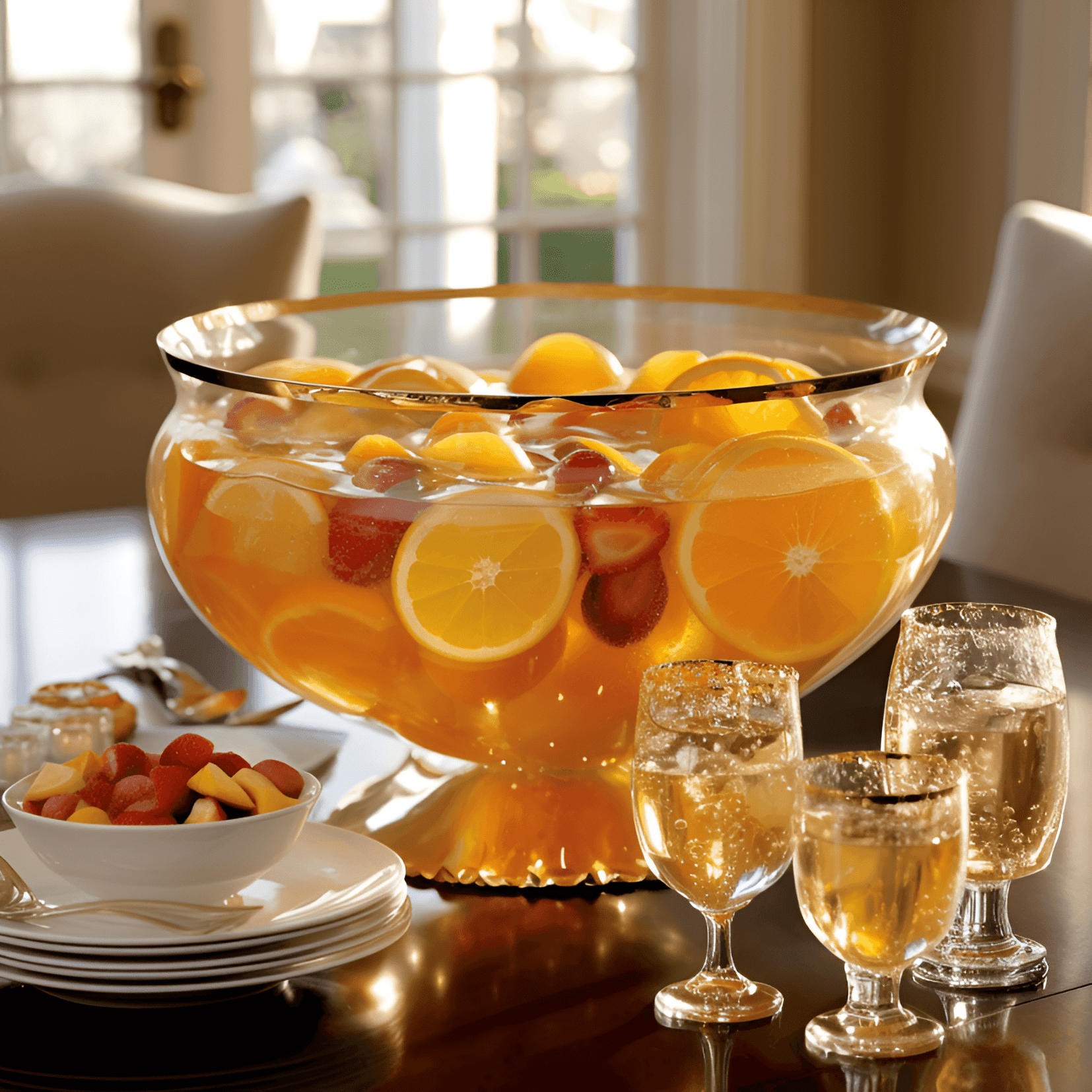 Champagne Punch Cocktail Recipe - Champagne Punch is a delightful blend of sweet, fruity, and effervescent flavors. The champagne adds a crisp, bubbly sensation, while the fruit juices and liqueurs provide a refreshing sweetness. The taste is well-balanced, with a hint of tartness from the citrus fruits.