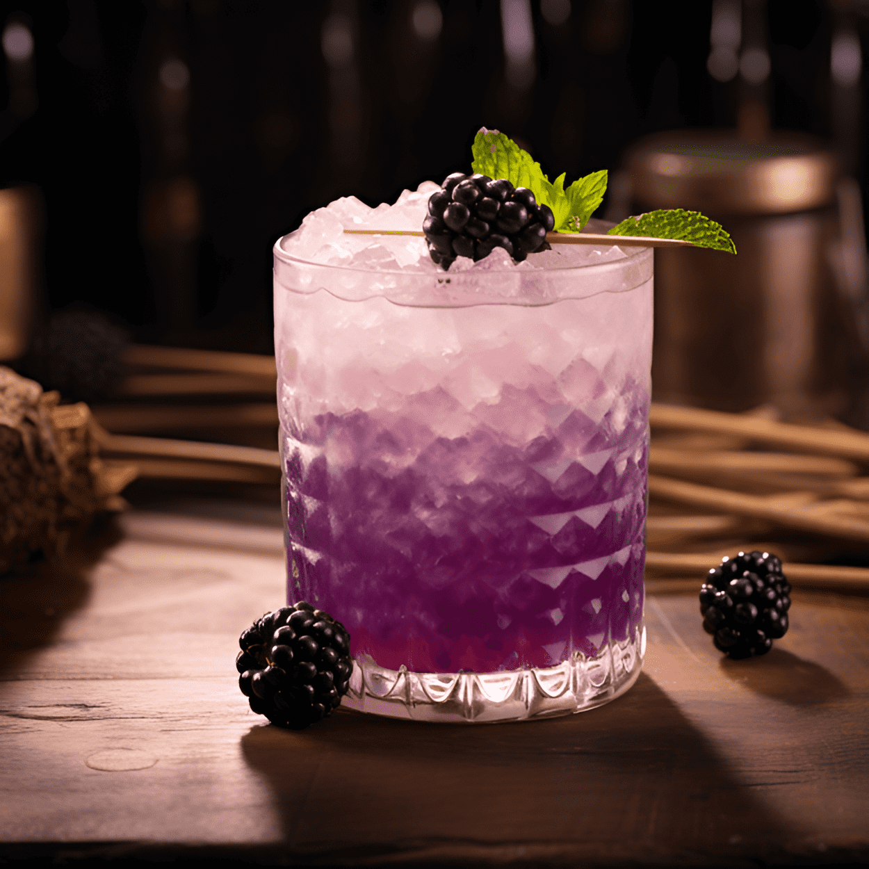 Coconut Bramble Cocktail Recipe - The Coconut Bramble is a delightful blend of sweet, sour, and fruity flavors. The coconut rum brings a sweet and tropical taste, while the blackberry liqueur adds a fruity and slightly tart flavor. The lemon juice balances out the sweetness with its tangy freshness.