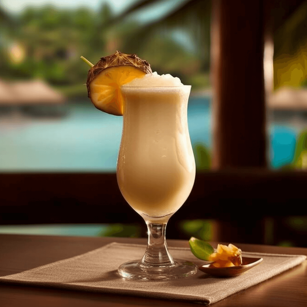 Coconut Feni Colada Cocktail Recipe - The Coconut Feni Colada is a sweet, creamy, and refreshing cocktail with a hint of tropical fruitiness. The Feni adds a distinct, slightly earthy flavor that complements the sweetness of the coconut and pineapple.