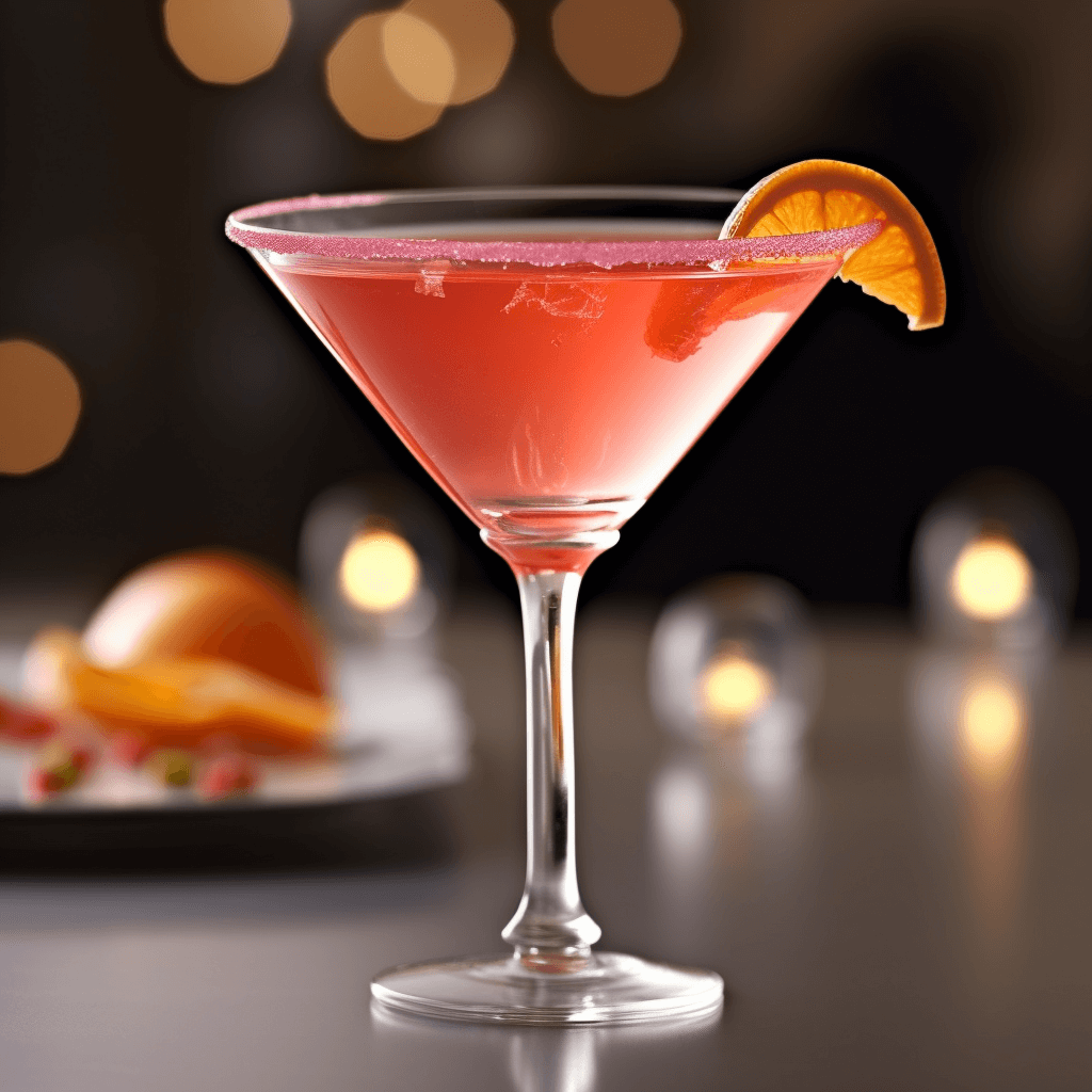 El Cosmopolitan es un cóctel bien equilibrado con un sabor ligeramente dulce, ácido y afrutado. La combinación de jugo de arándano, lima y licor de naranja crea un sabor refrescante y vivaz, mientras que el vodka agrega un toque suave y sutil.