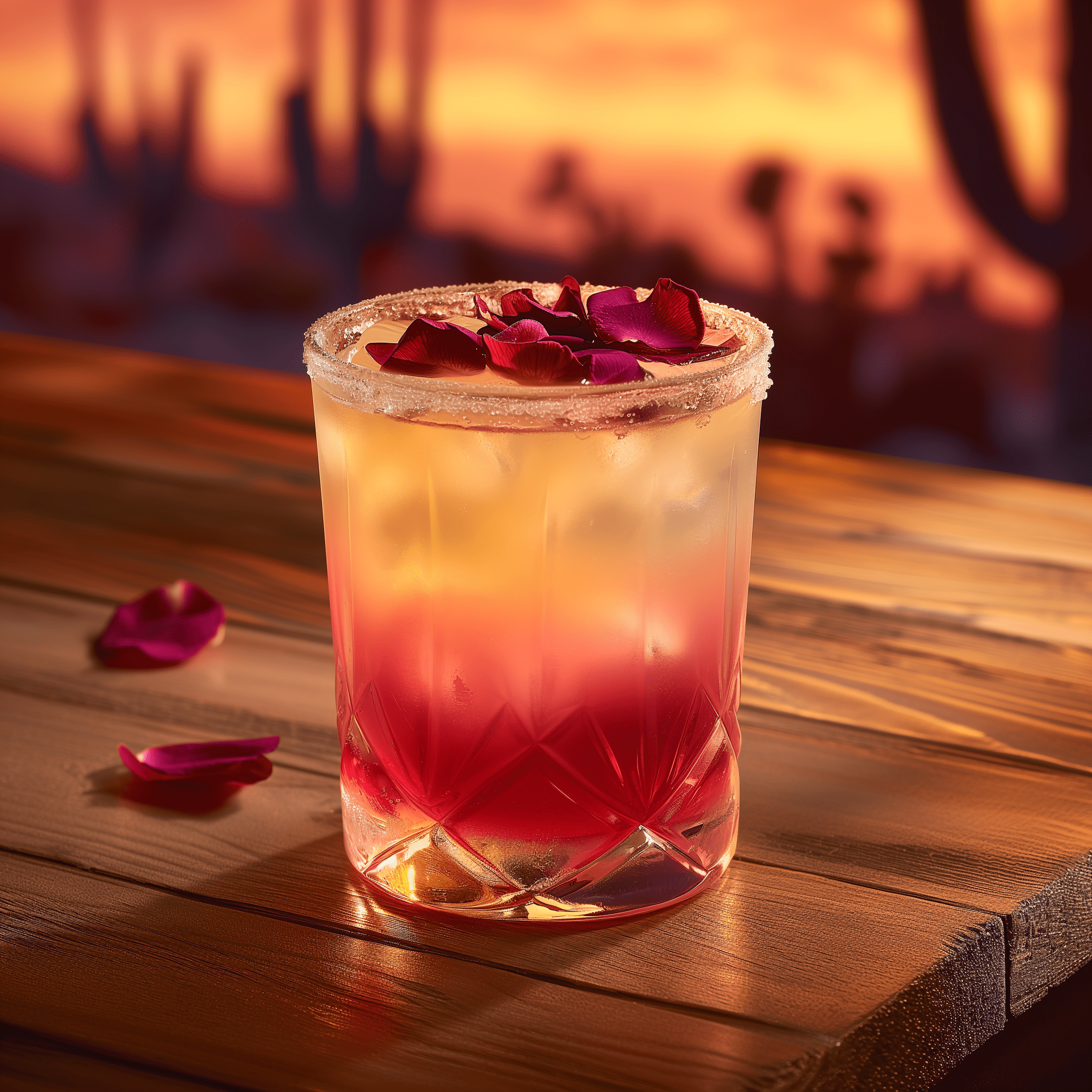 Desert Rose Cocktail Recipe - Desert Rose offers a delightful symphony of flavors, with a sweet foundation complemented by a tart edge. The floral undertones of rose water are subtle yet captivating, while the citrus provides a refreshing zing. It's a light and fragrant cocktail that leaves a pleasant, lingering aftertaste.