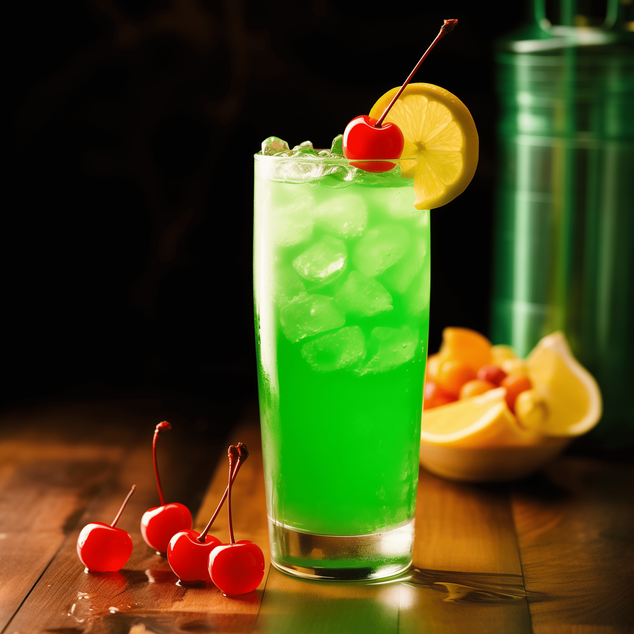 Drunk Leprechaun Cocktail Recipe - The Drunk Leprechaun is a delightful mix of sweet and citrus flavors with a hint of tropical essence, thanks to the orange juice and blue curacao. The vodka provides a smooth, strong backbone that carries the flavors well without overpowering them.