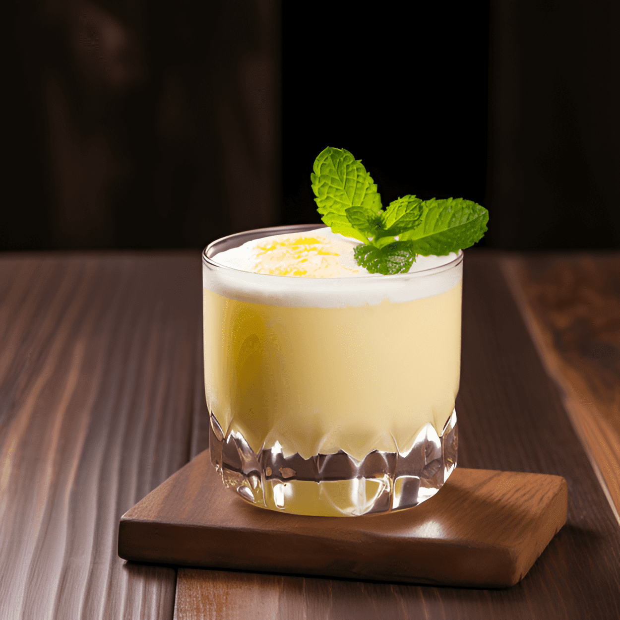 Egg Custard Crush Cocktail Recipe - The Egg Custard Crush is sweet, creamy, and slightly spicy. The egg custard gives it a rich, velvety texture, while the vodka adds a bit of a kick. The sweetness of the custard is balanced by the slight tartness of the lemon juice, making for a well-rounded, satisfying drink.