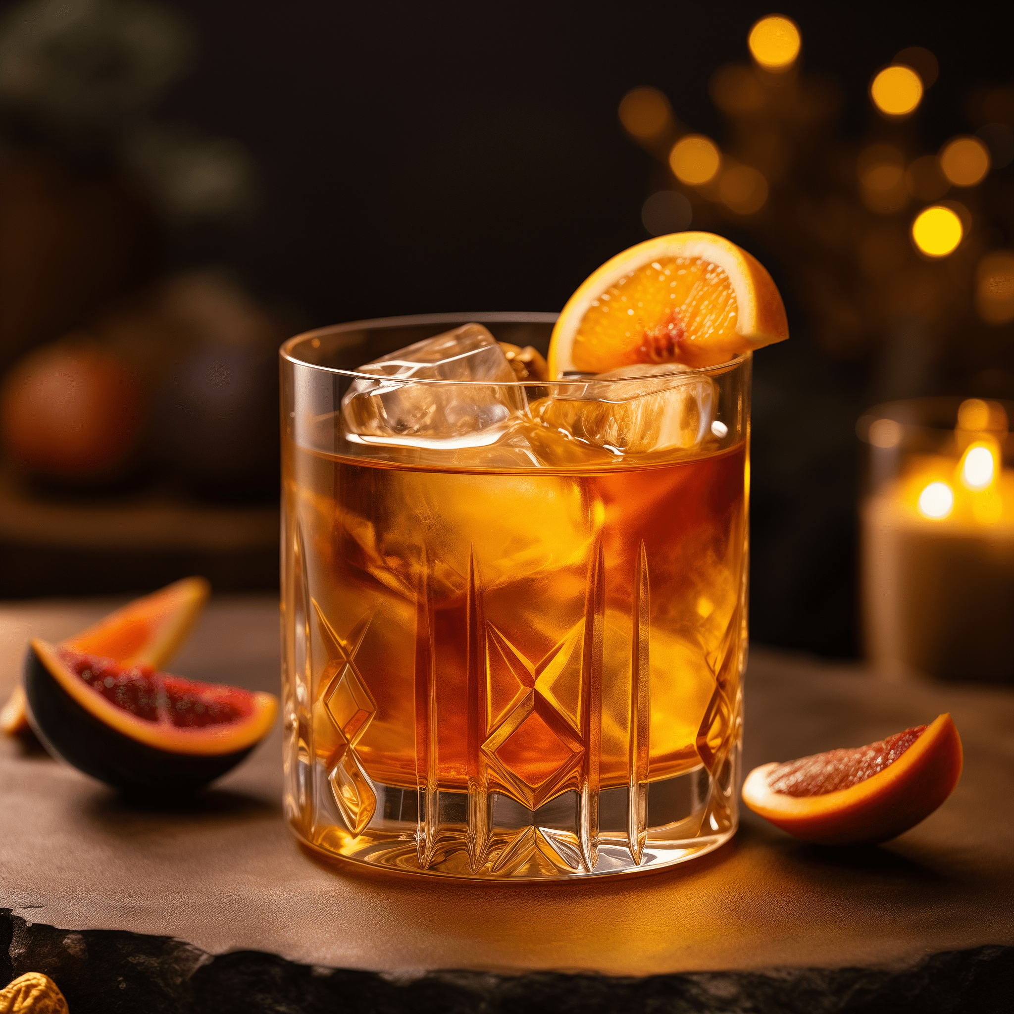 Fig Old Fashioned Cocktail Recipe - The Fig Old Fashioned has a rich, sweet profile with a deep undercurrent of fig flavor that pairs perfectly with the warmth of the whiskey. The bitters add a layer of complexity, and the citrus garnish provides a bright note to balance the sweetness.