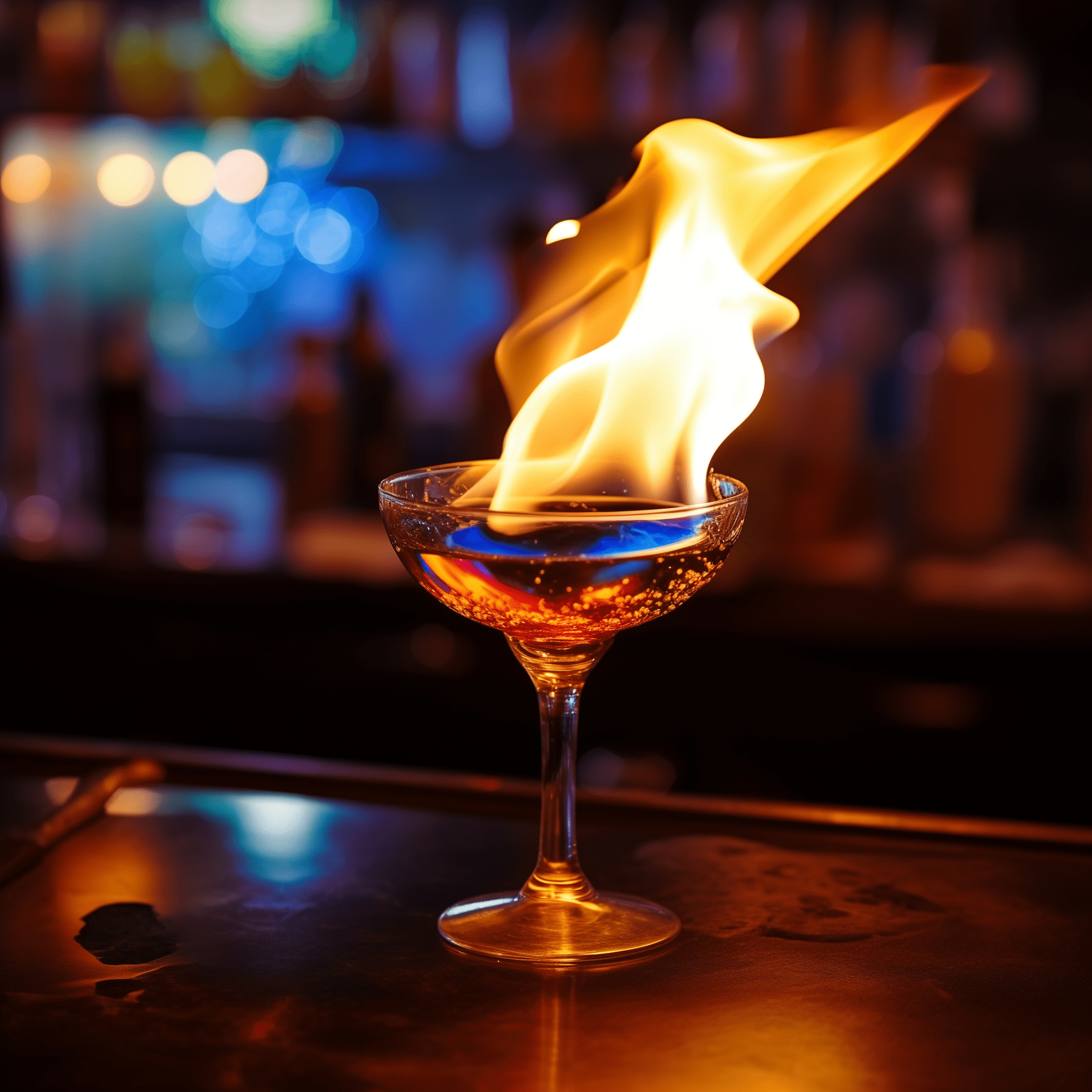 Flaming Lamborghini Cocktail Recipe - The Flaming Lamborghini is a potent concoction with a complex taste profile. It's sweet, creamy, and has a strong licorice flavor from the Sambuca, complemented by the coffee notes of Kahlua and the citrus kick from the Bols Blue Curacao.
