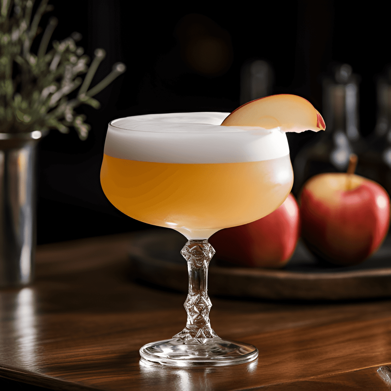 Forbidden Sour Cocktail Recipe - The Forbidden Sour is a complex blend of sweet, sour, and fruity flavors. The whiskey provides a strong, robust base, while the apple juice adds a sweet, fruity note. The lemon juice and simple syrup balance out the sweetness with a tart, sour edge.