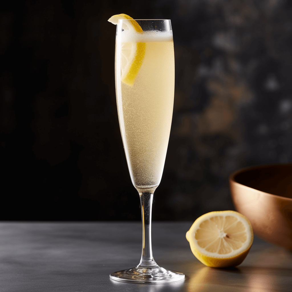 The French 75 has a bright, effervescent taste with a perfect balance of sweet and sour flavors. The combination of gin, lemon juice, and simple syrup creates a tangy, refreshing base, while the champagne adds a luxurious, bubbly finish.