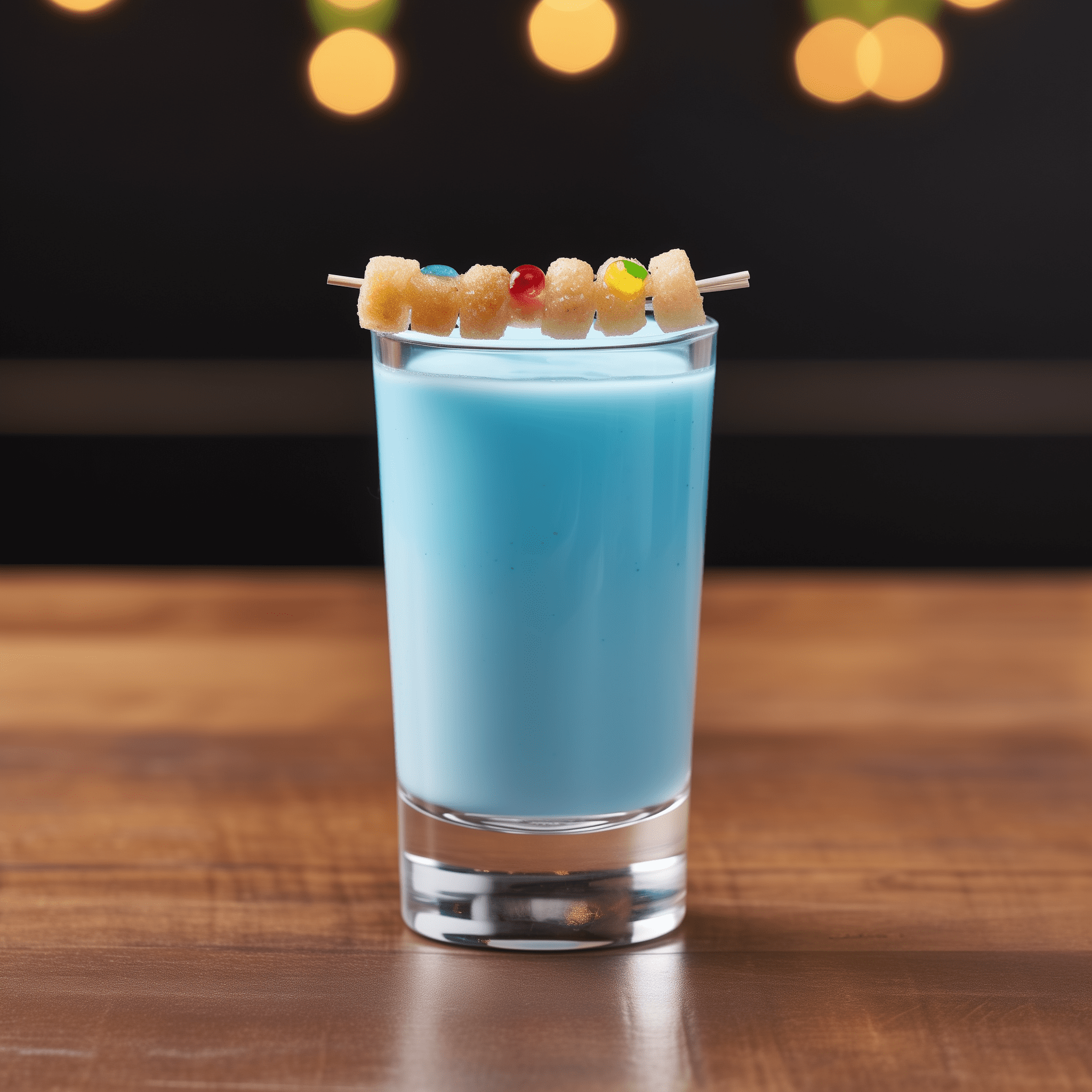 The Froot Loop Shot is sweet and creamy, with a fruity undertone that's surprisingly reminiscent of the cereal. The amaretto adds a nutty depth, while the blue curacao gives it a citrus kick.