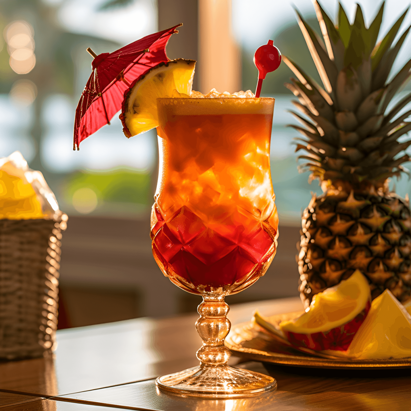 Fruit Punch Cocktail Recipe - The Fruit Punch cocktail is a delightful blend of sweet, sour, and fruity flavors, with a refreshing and slightly tangy finish. The combination of various fruit juices and spirits creates a complex and well-balanced taste that is both invigorating and satisfying.