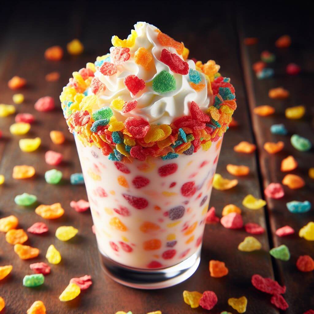 Fruity Pebble Cocktail Recipe - The Fruity Pebble Cocktail is a sweet and fruity drink with a hint of creaminess. It has a vibrant and refreshing taste, with the flavors of various fruits coming through. The addition of cream gives it a smooth and rich texture.