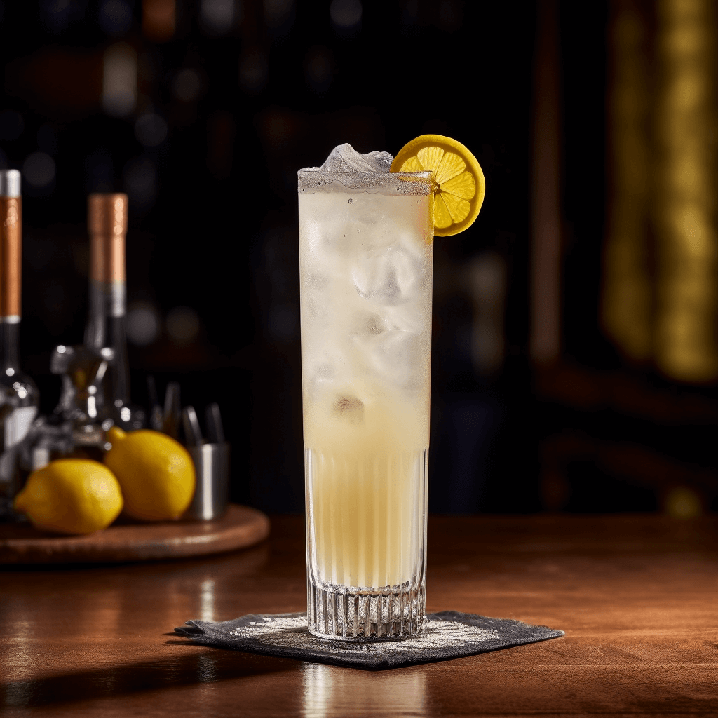 The Gin Fizz is a refreshing, light, and effervescent cocktail with a perfect balance of sweet and sour flavors. The gin provides a subtle juniper and botanical backbone, while the lemon juice adds a bright, zesty acidity. The sugar and egg white create a smooth, frothy texture that complements the bubbly carbonation of the soda water.