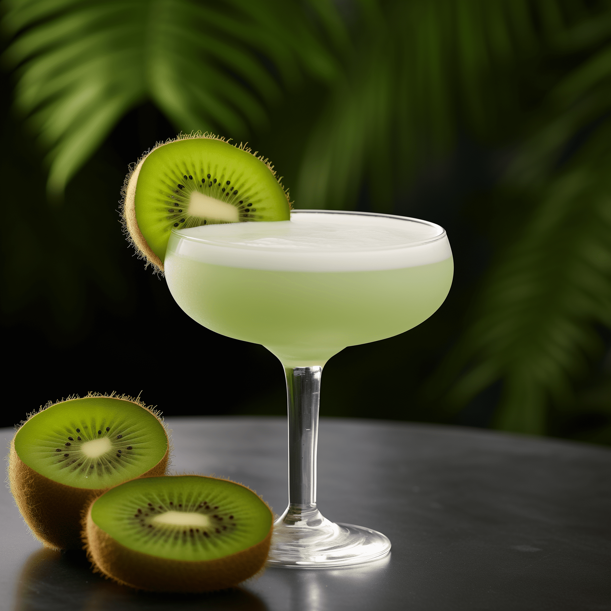 Gin Kiwi Sour Cocktail Recipe - The Gin Kiwi Sour is a harmonious blend of tart and sweet with a botanical backdrop. The kiwi lends a juicy, tropical sweetness that balances the sharpness of the gin and the acidity of the lemon. It's a refreshing, vibrant, and slightly earthy cocktail that's perfect for sipping on a warm day.