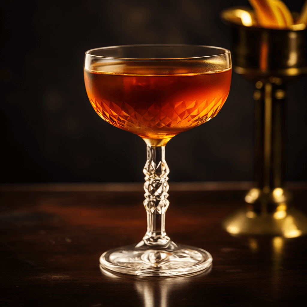 Ginger Manhattan Cocktail Recipe - This cocktail is a delightful blend of sweet, spicy, and bitter. The ginger liqueur adds a spicy kick, while the sweet vermouth and bourbon balance it out with their sweetness. The bitters add a touch of complexity to the drink.