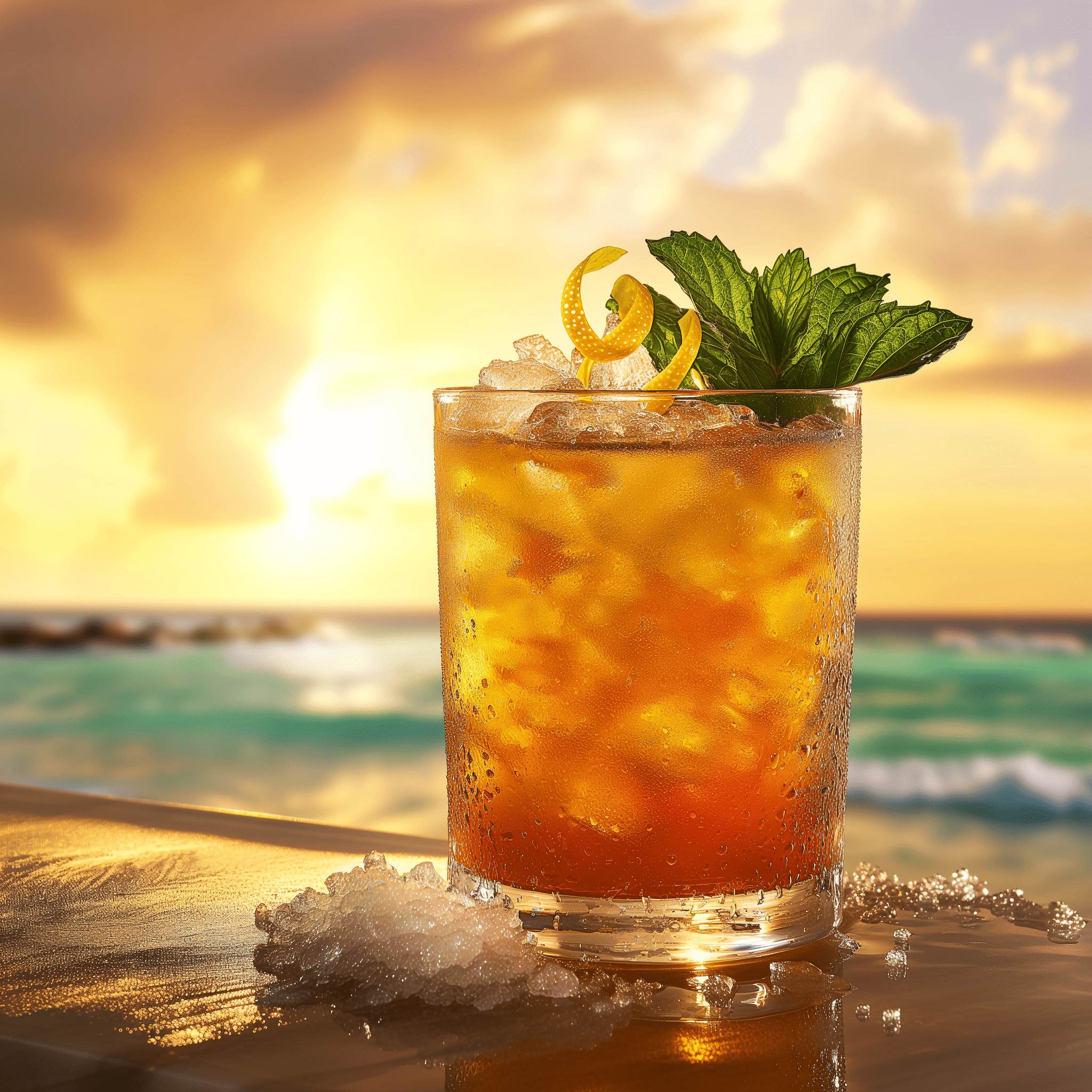 Grand Smash Cocktail Recipe - The Grand Smash offers a harmonious blend of sweet and tart flavors, with a robust orange note from the Grand Marnier. The muddled mint adds a refreshing herbal undertone, while the lemon wedges provide a zesty kick. It's a full-bodied cocktail with a lingering, sophisticated finish.
