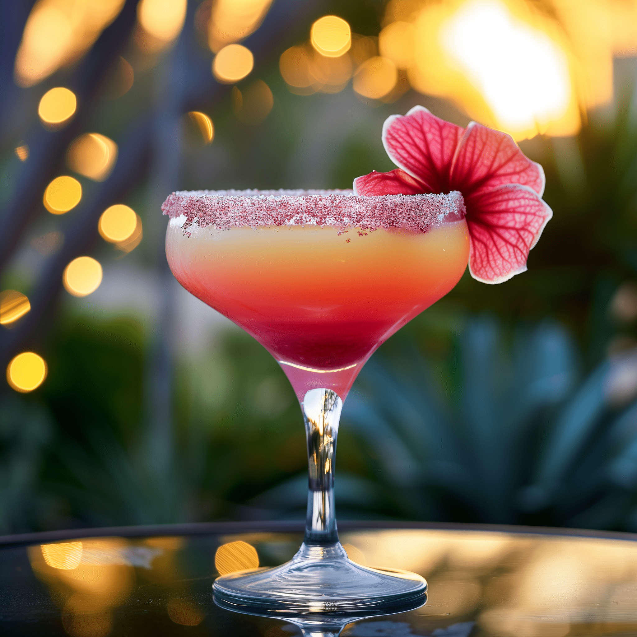 Grapefruit Hibiscus Margarita Cocktail Recipe - This cocktail offers a delightful balance of sweet and tart with a floral undertone. The grapefruit provides a juicy, tangy kick, while the hibiscus adds a subtle, aromatic sweetness. The tequila grounds the drink with its earthy warmth, making it complex and inviting.