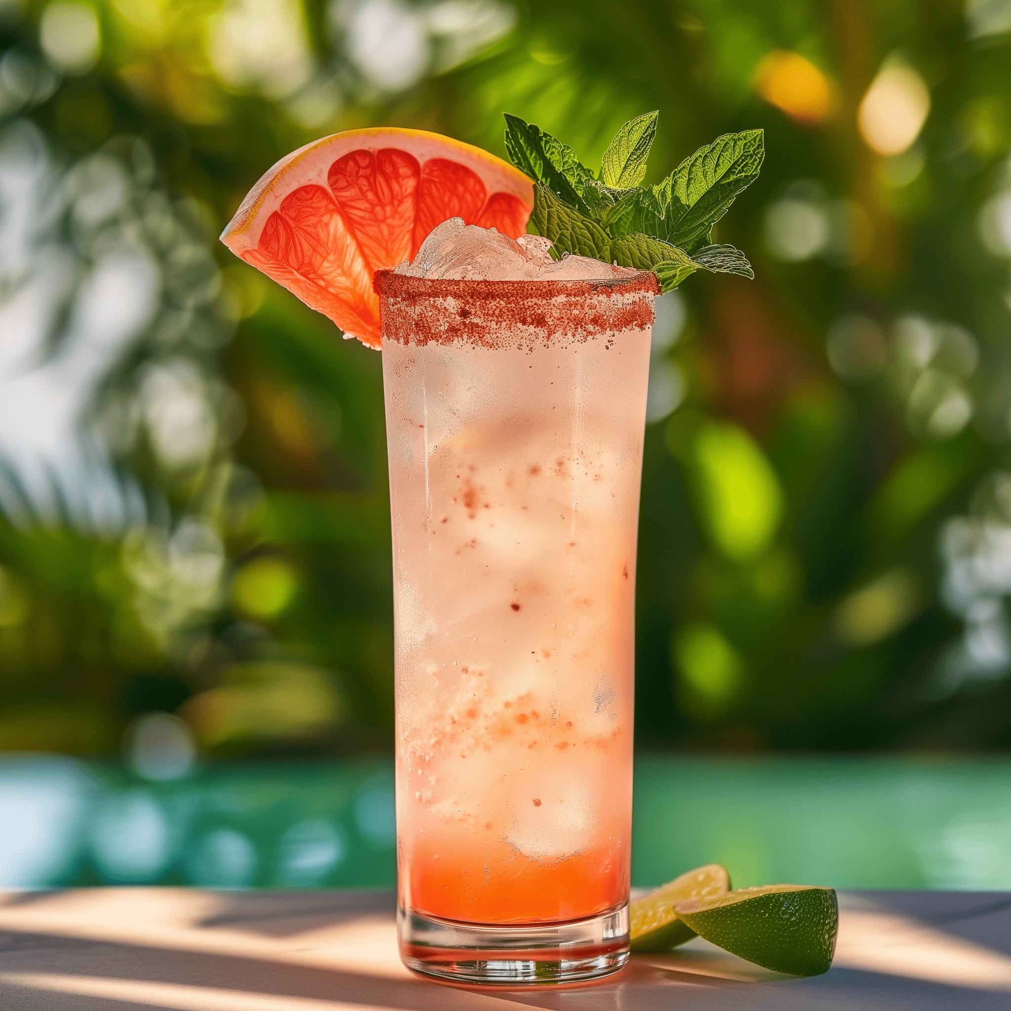 Grapefruit Hibiscus Tequila Sparkler Cocktail Recipe - This cocktail offers a delightful dance of flavors. The grapefruit provides a zesty, slightly bitter citrus punch, while the hibiscus infuses a subtle floral sweetness. The tequila grounds the drink with its earthy robustness, and the Tajin rim adds a spicy, tangy kick.