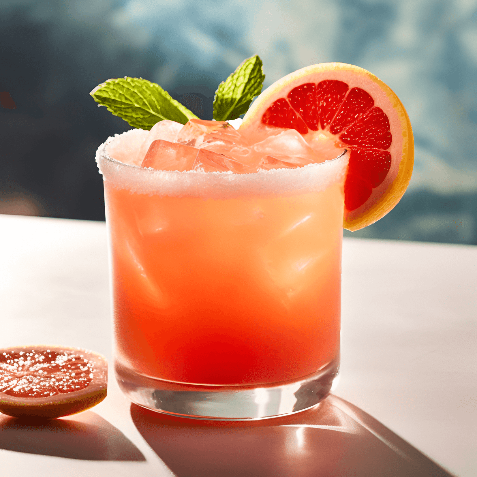 The Grapefruit Margarita is a perfect balance of sweet, sour, and slightly bitter flavors. The tartness of the grapefruit juice is complemented by the sweetness of the agave syrup and the tangy lime juice. The tequila adds a bold, earthy undertone, while the salt rim enhances the overall taste experience.
