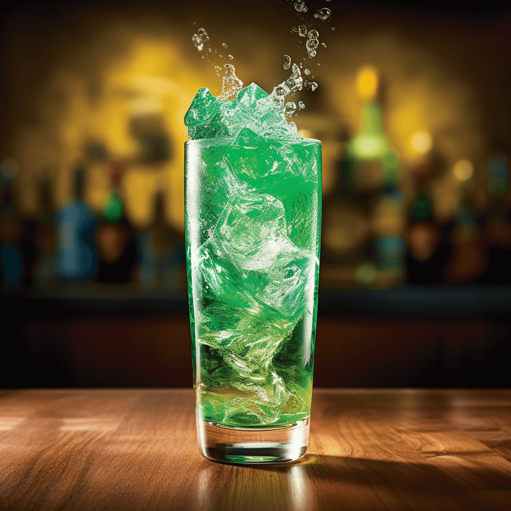 Green Lantern Cóctel Receta - El cóctel Green Lantern ofrece una deliciosa combinación de sabores dulces, ácidos y afrutados, con un toque de menta. La bebida está bien equilibrada, lo que la hace refrescante e vigorizante.