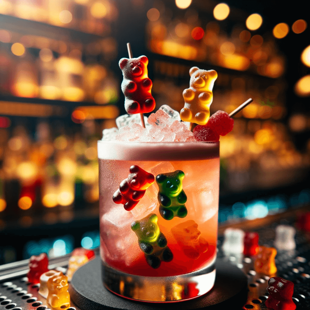 Gummy Bear Cocktail Recipe - The Gummy Bear cocktail is a sweet, fruity, and slightly tangy drink with a hint of sourness. It has a smooth and refreshing taste that is perfect for those who enjoy candy-like flavors.
