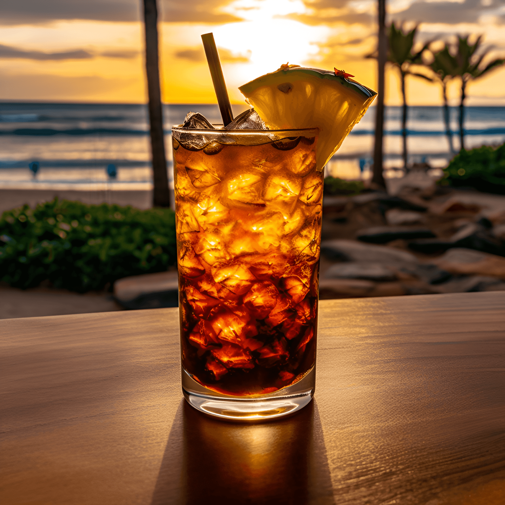 Hawaiian Iced Tea Cocktail Recipe - The Hawaiian Iced Tea has a sweet and tangy taste, with a hint of tropical fruitiness. The combination of various spirits gives it a strong, yet well-balanced flavor. The addition of pineapple juice adds a refreshing and exotic touch.