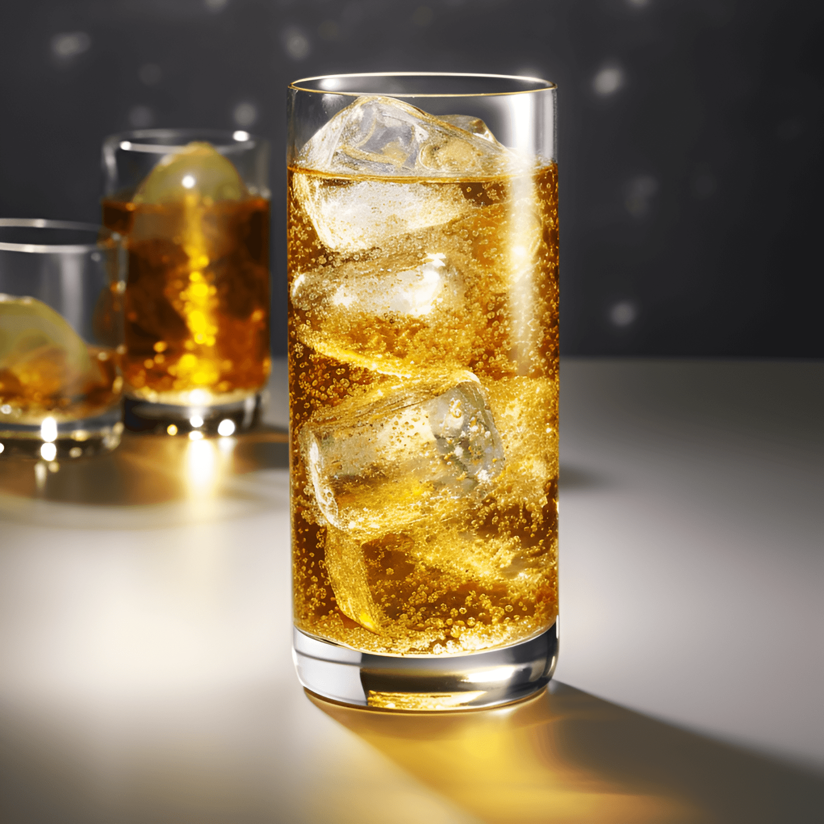 Highball Cóctel Receta - El cóctel Highball es una bebida refrescante, efervescente y versátil. Su sabor se puede describir como crujiente, limpio y ligeramente dulce, con un sutil toque de amargor del agua con gas. El whisky añade calidez y profundidad, mientras que el agua con gas aligera la bebida y añade una agradable efervescencia.