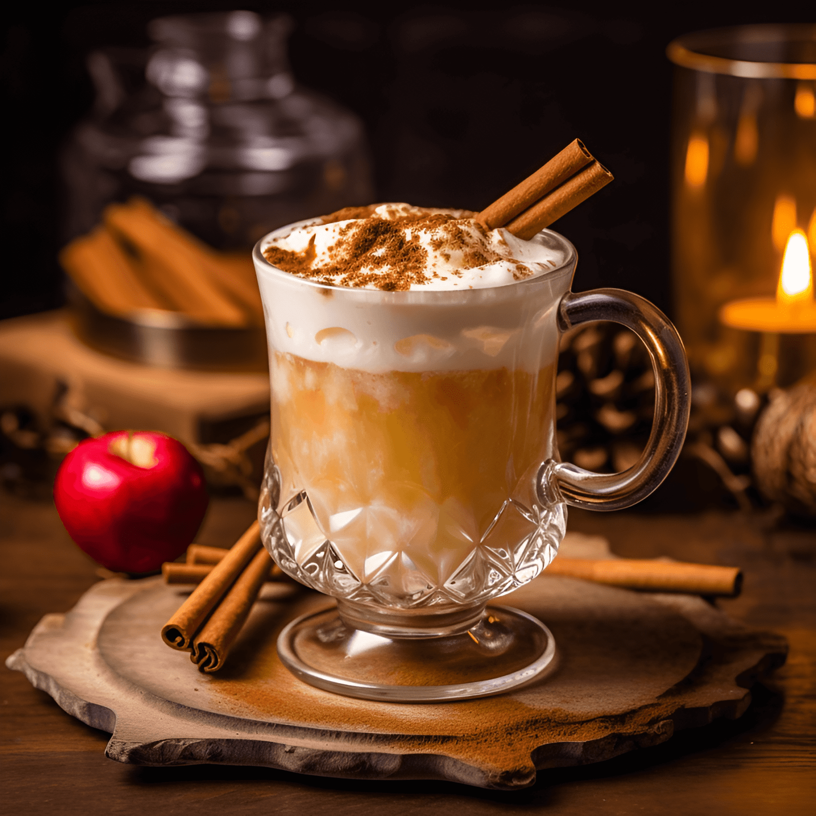 Hot Apple Pie Cocktail Recipe - The Hot Apple Pie cocktail has a sweet, fruity taste with a hint of warmth from the spices. The apple cider and apple brandy give it a strong apple flavor, while the cinnamon and nutmeg add a subtle spiciness. The whipped cream on top adds a creamy, smooth texture to the drink.