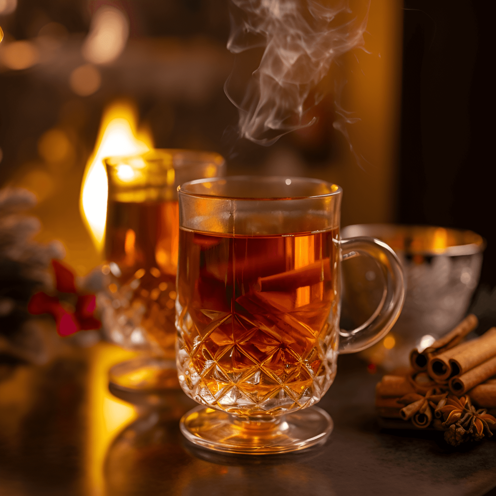 The Hot Toddy is a warm, soothing, and comforting cocktail with a perfect balance of sweet, sour, and spicy flavors. The sweetness of honey and the warmth of whiskey are complemented by the tanginess of lemon and the subtle spiciness of cinnamon and cloves.
