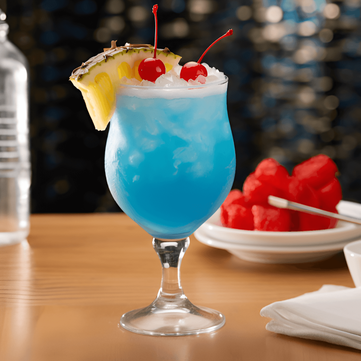 Hurricane Wave Frozen Cocktail Recipe - The Hurricane Wave Frozen cocktail is a delightful blend of sweet, sour, and fruity flavors. The sweetness of the pineapple juice is balanced by the tartness of the lime, while the coconut rum adds a tropical twist. The blue curaçao gives it a unique, slightly bitter taste that cuts through the sweetness, making it a well-rounded and refreshing cocktail.
