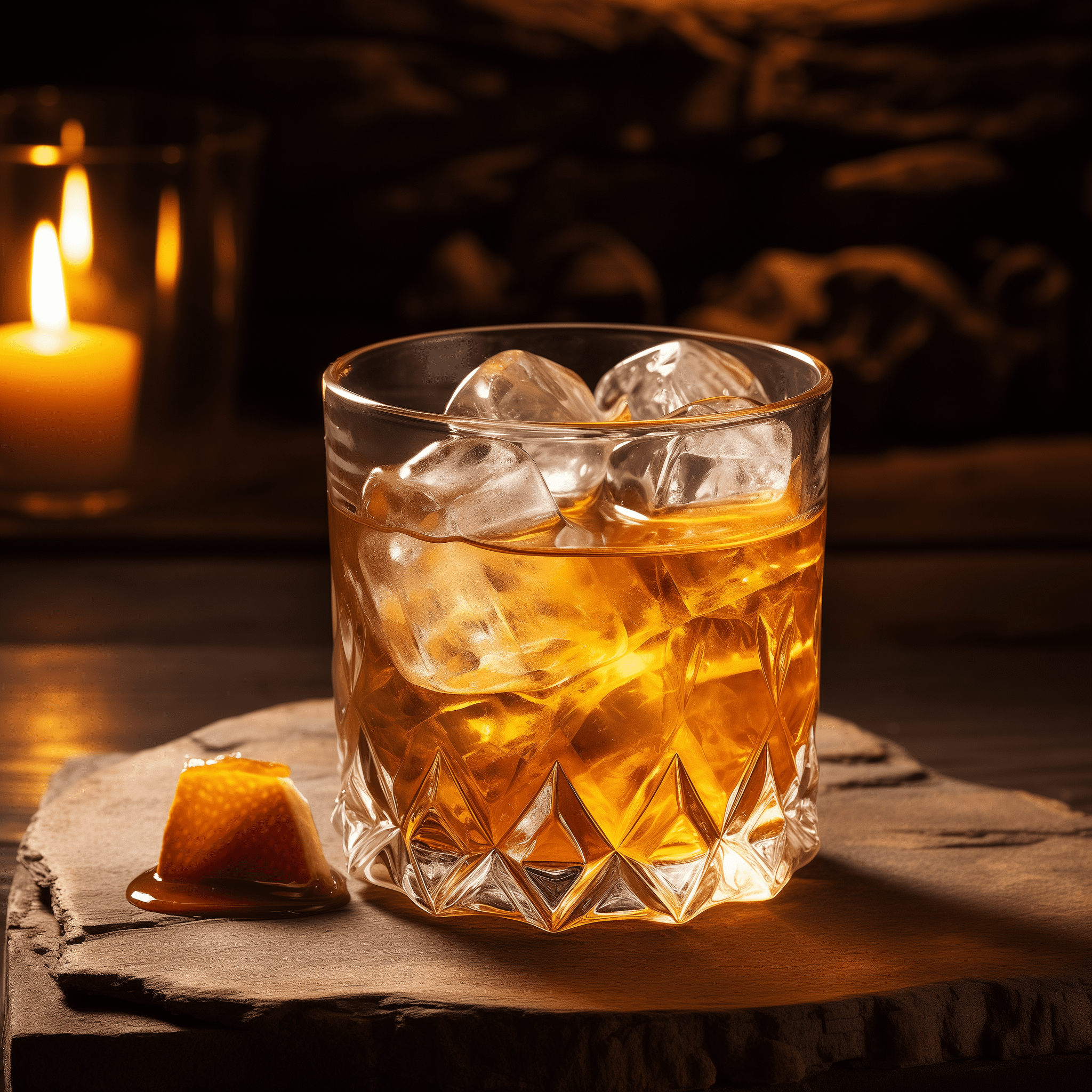 Jackhammer Cóctel Receta - El Jackhammer es un cóctel robusto con un perfil suave y dulce. El whisky proporciona una base cálida y amaderada, mientras que el amaretto aporta una dulzura de almendra rica que complementa la mordida del whisky. Es una mezcla equilibrada de fuerza y dulzura.