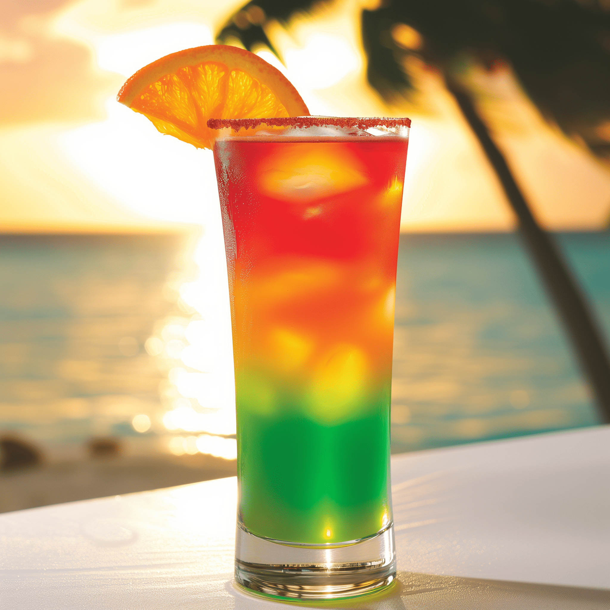 Key West Cooler Cóctel Receta - El Key West Cooler ofrece un perfil de sabor dulce y afrutado con un toque tropical, gracias al ron de coco y al licor de melón. Es una bebida ligera y refrescante con un sutil toque de vodka.