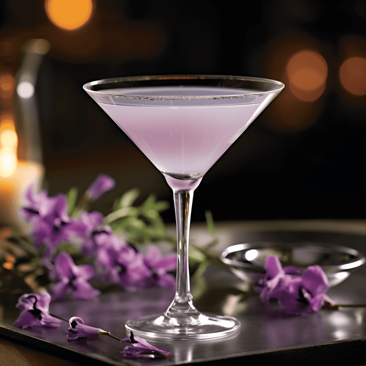 Lavender Martini Cocktail Recipe - The Lavender Martini is a delightful mix of sweet, floral, and slightly bitter flavors. The lavender syrup imparts a sweet floral note, while the gin provides a slight bitterness. The lemon juice adds a touch of acidity, balancing out the sweetness.