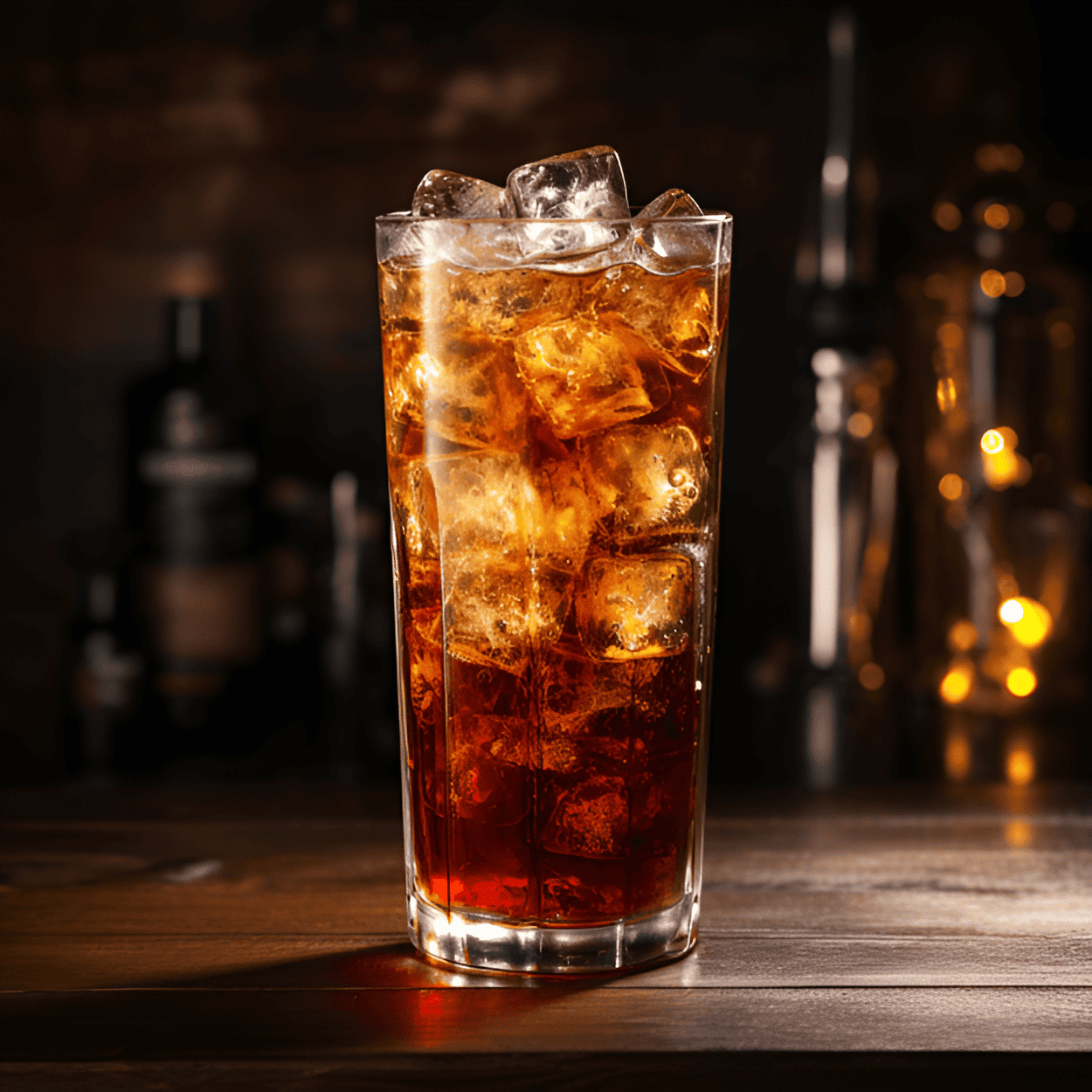 Lemmy Cóctel Receta - El cóctel Lemmy es una bebida robusta y potente. El sabor es una mezcla fuerte del whisky Jack Daniels ahumado, dulce y ligeramente picante, combinado con la Coca-Cola efervescente, dulce y ligeramente ácida. Es un cóctel bien equilibrado que no es demasiado dulce, no es demasiado fuerte, sino justo.